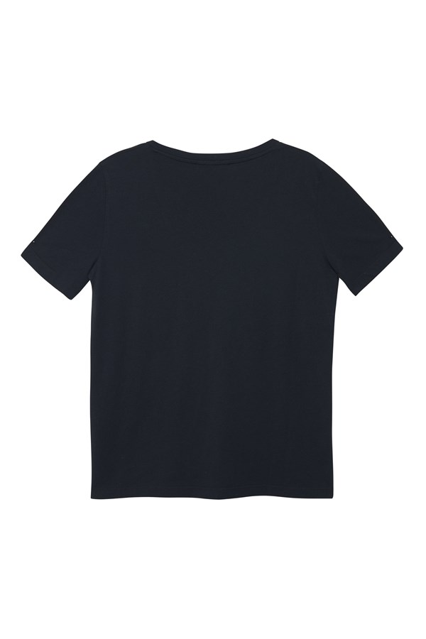 Siyah Derin V Yaka Basic Tshirt