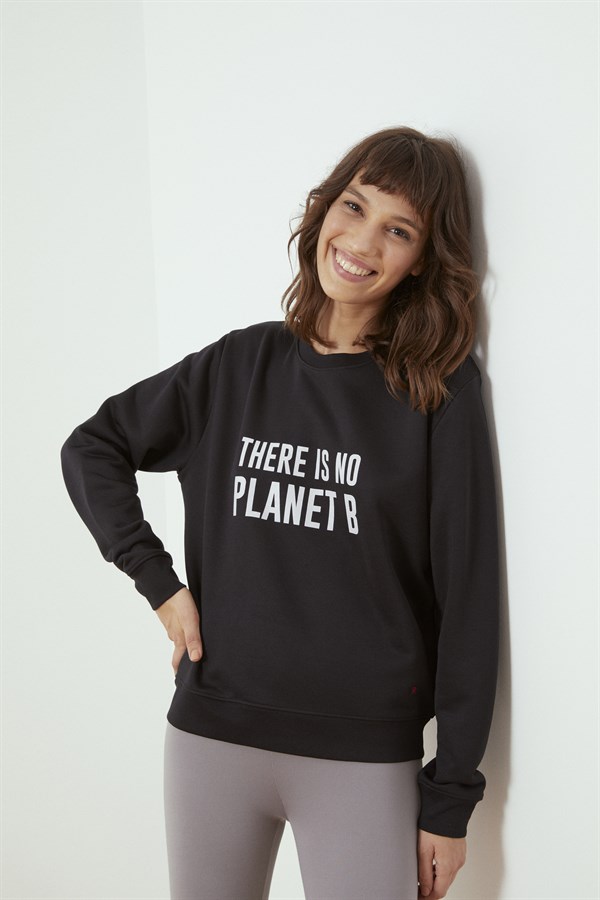 Siyah Planet B Sweatshirt