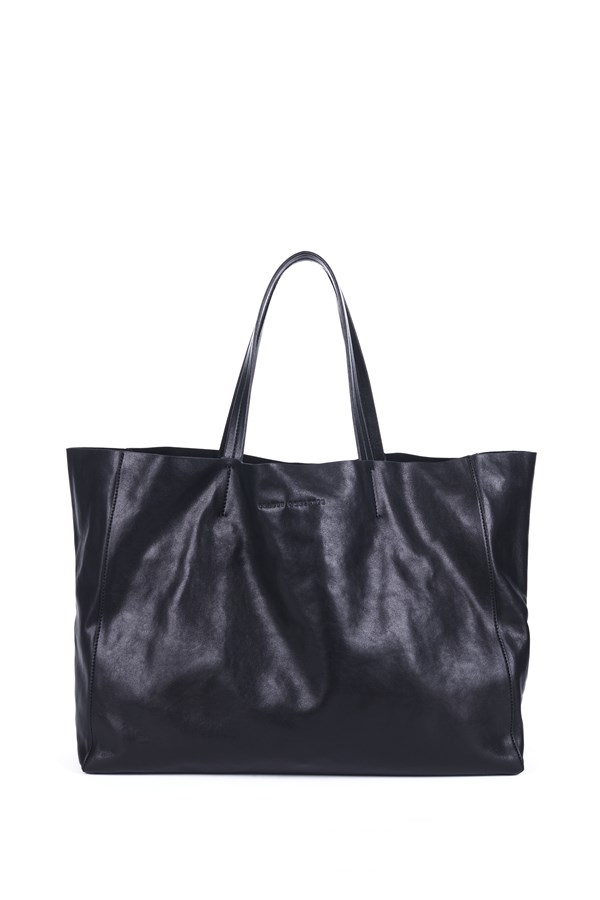 Siyah Yumuşak Deri Shopping Bag