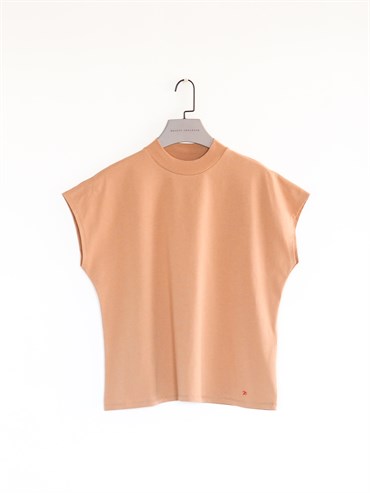 Caramel Dik Yaka T-shirt