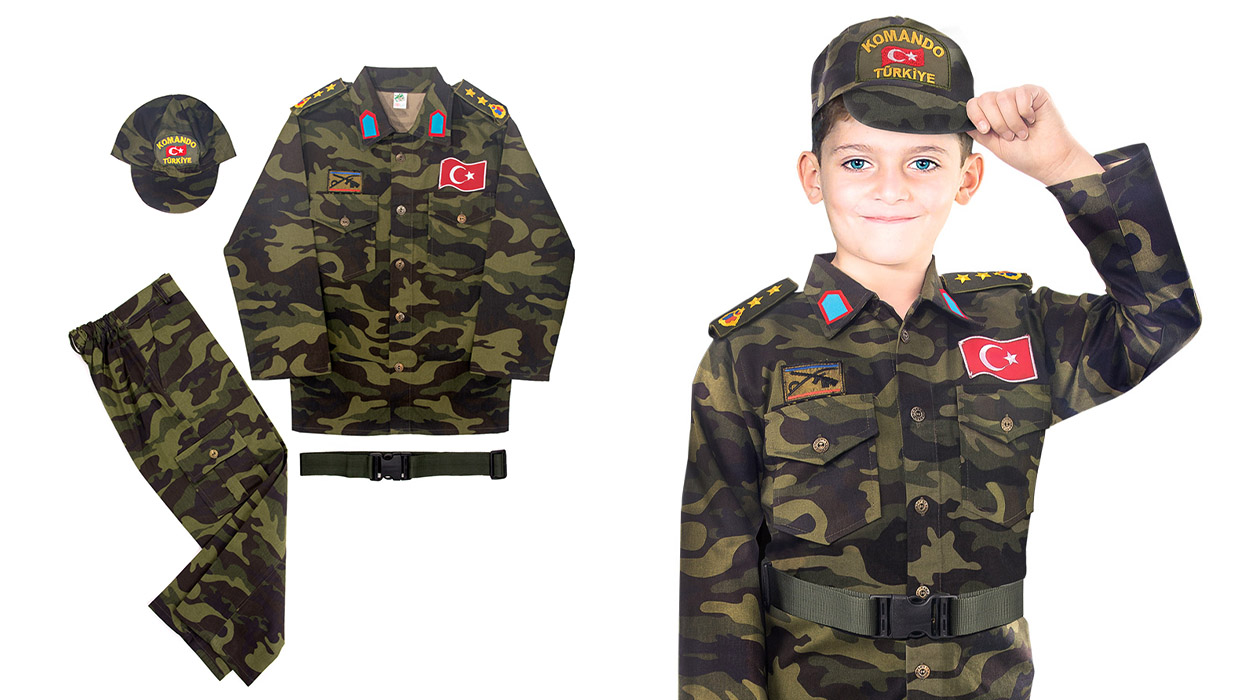 Türk Askeri Çocuk Kostümü
