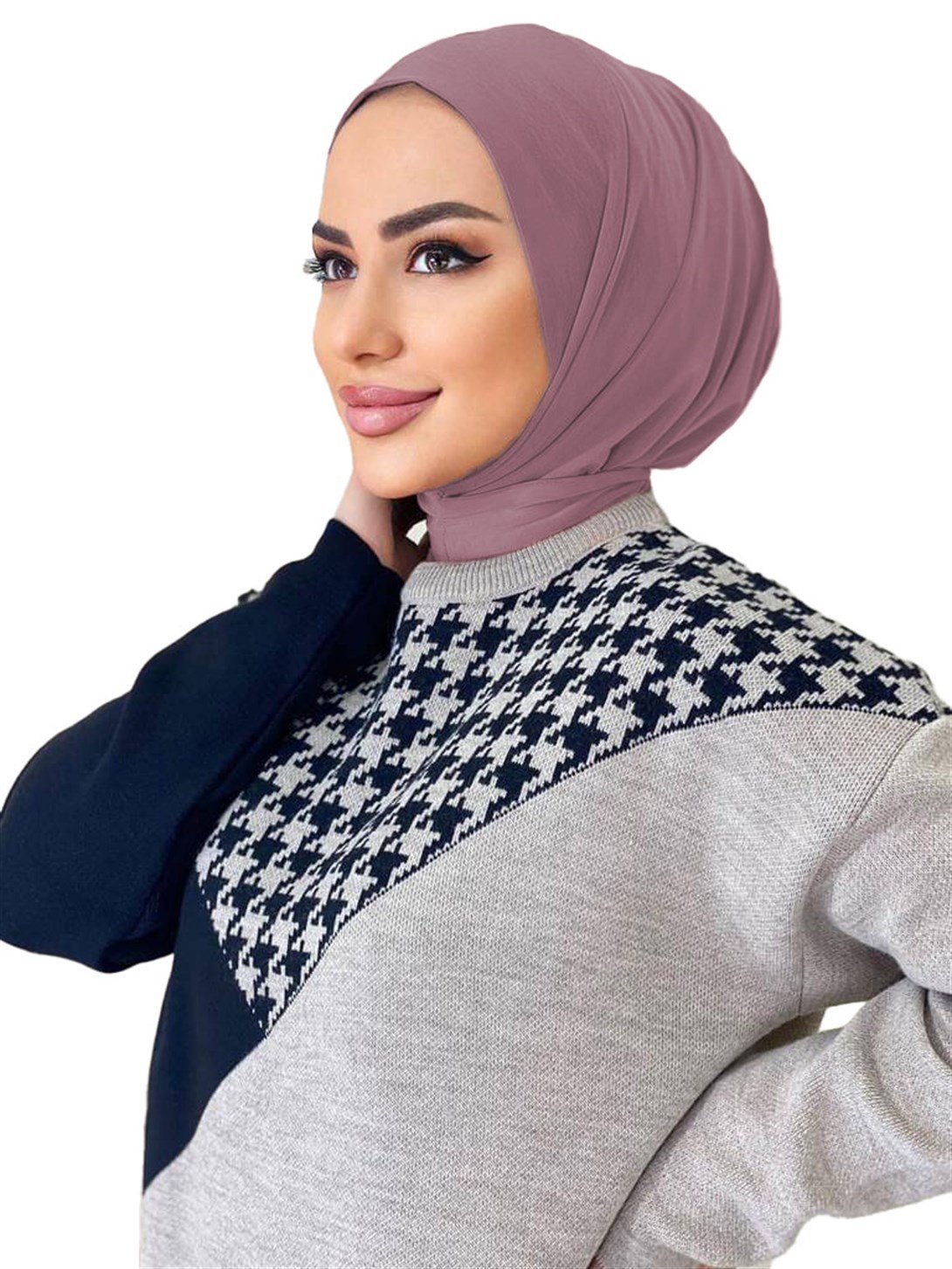 Çıtçıtlı Bayan Bone Şal