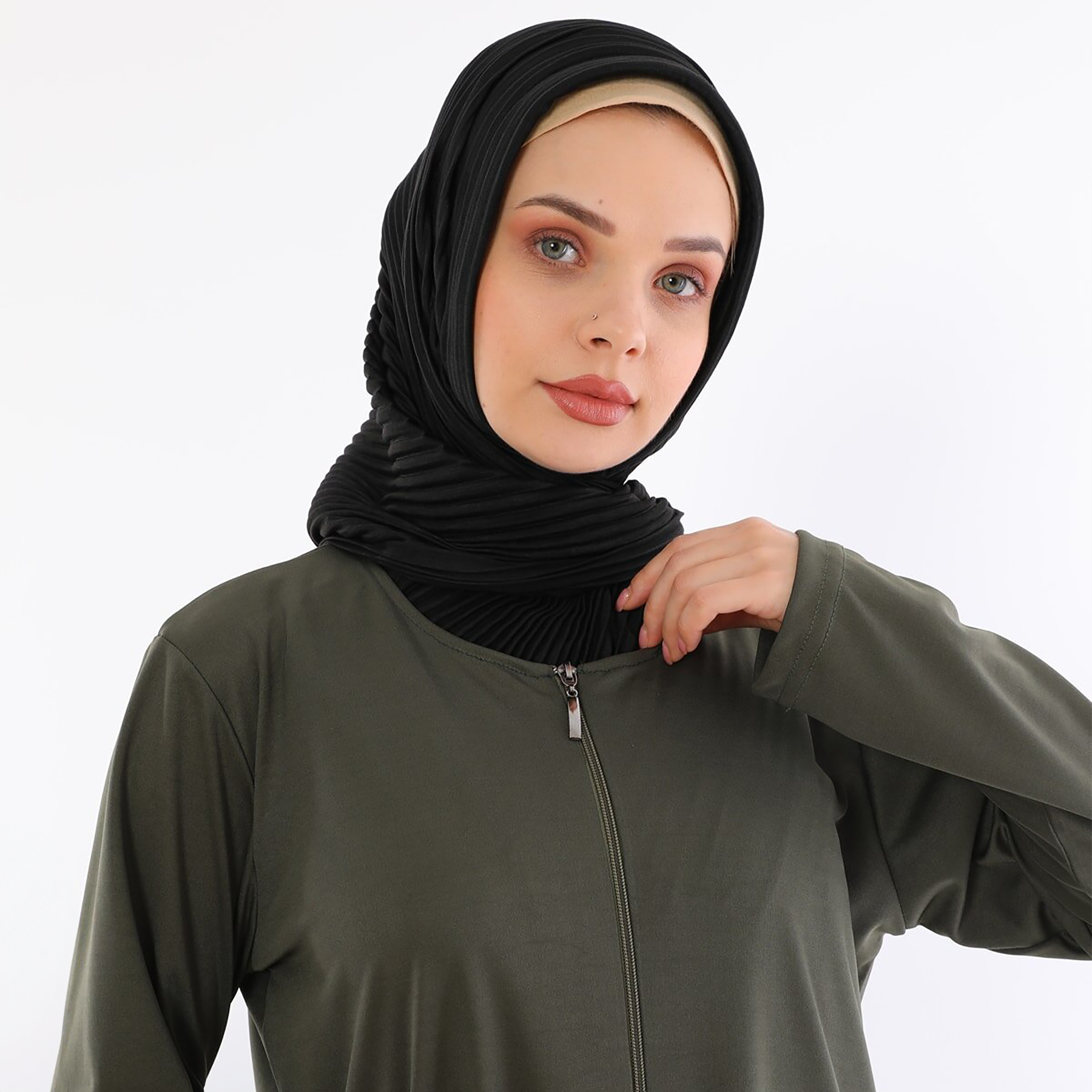 Kadın Fermuarlı Ferace