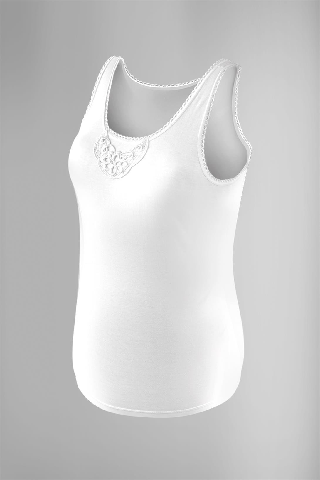 Kalın Askılı Dantelli Kadın Atlet