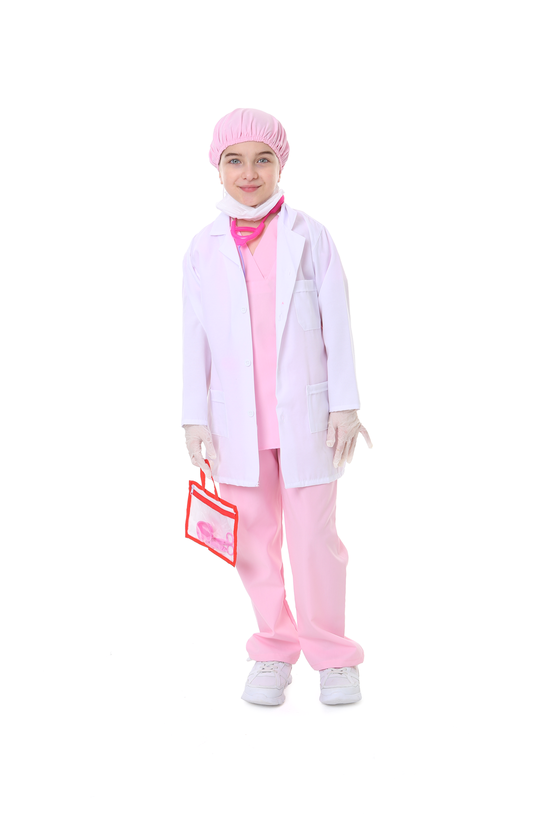 Kız Doktor Kostümü Ameliyat Cerrah Kıyafeti Ve Beyaz Önlük