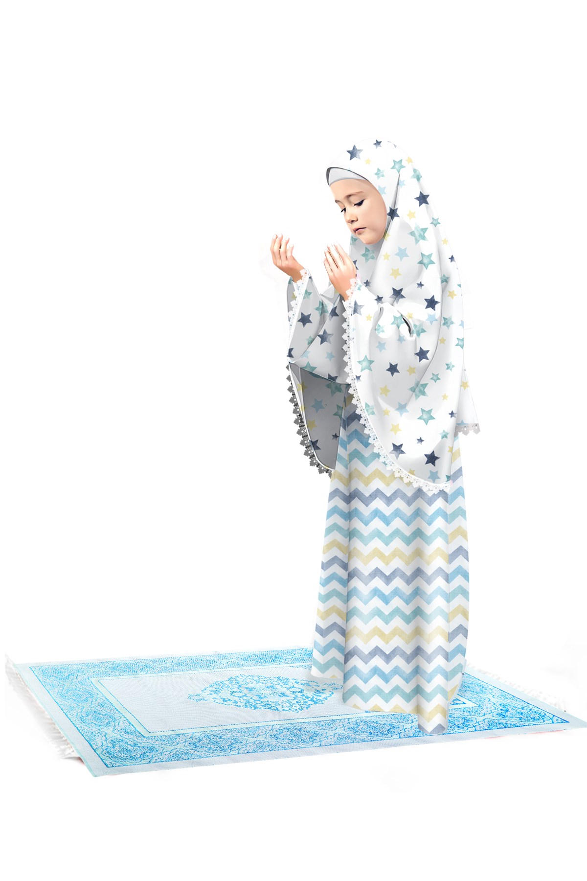NAMAZ TAKIMLARI NAMAZLIK TAKIM Ç BSKL POPLİN 3 AD Ghabir 3 cm  Dasan 6 MODEL 933 964