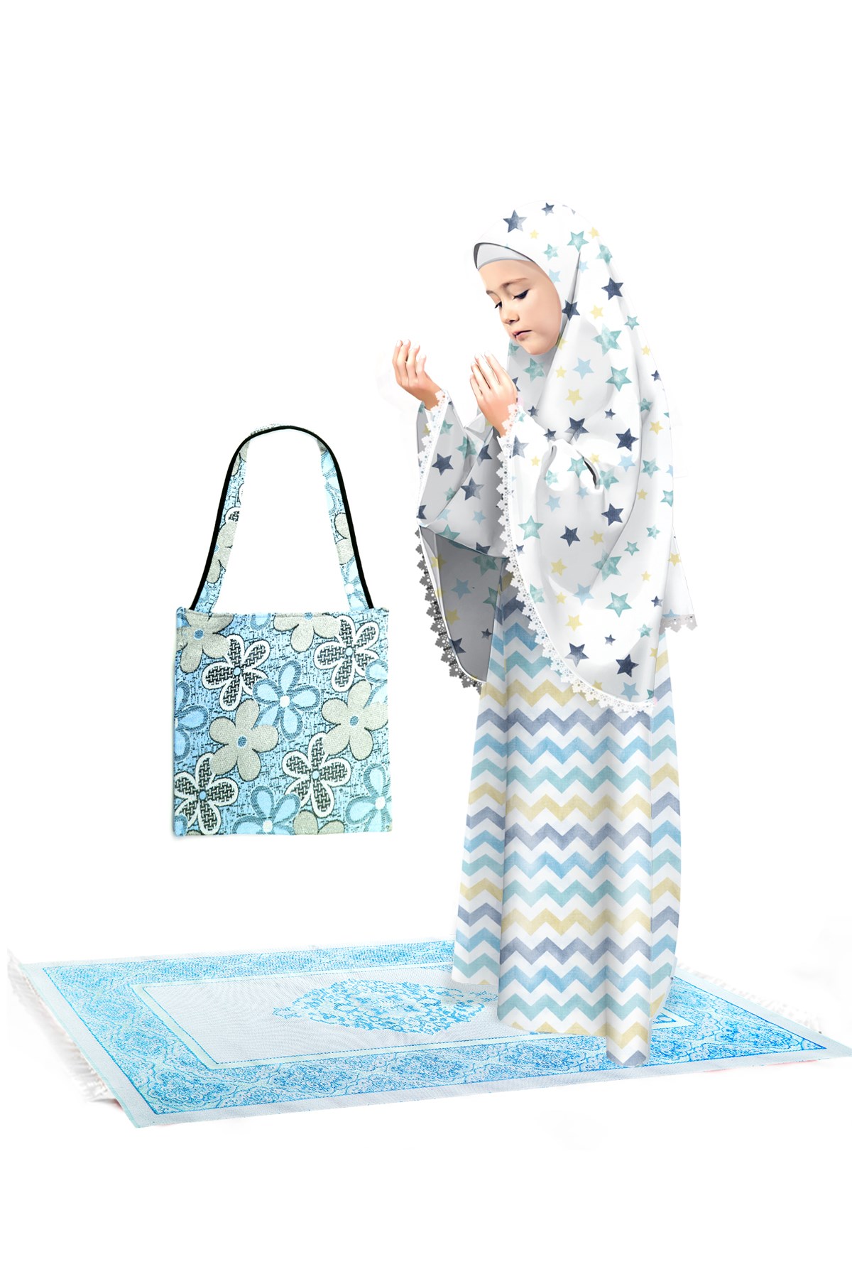 NAMAZ TAKIMLARI NAMAZLIK TAKIM Ç BSKL POPLİN 4 AD Ghabir 3 cm  Dasan 6 MODEL 933 965