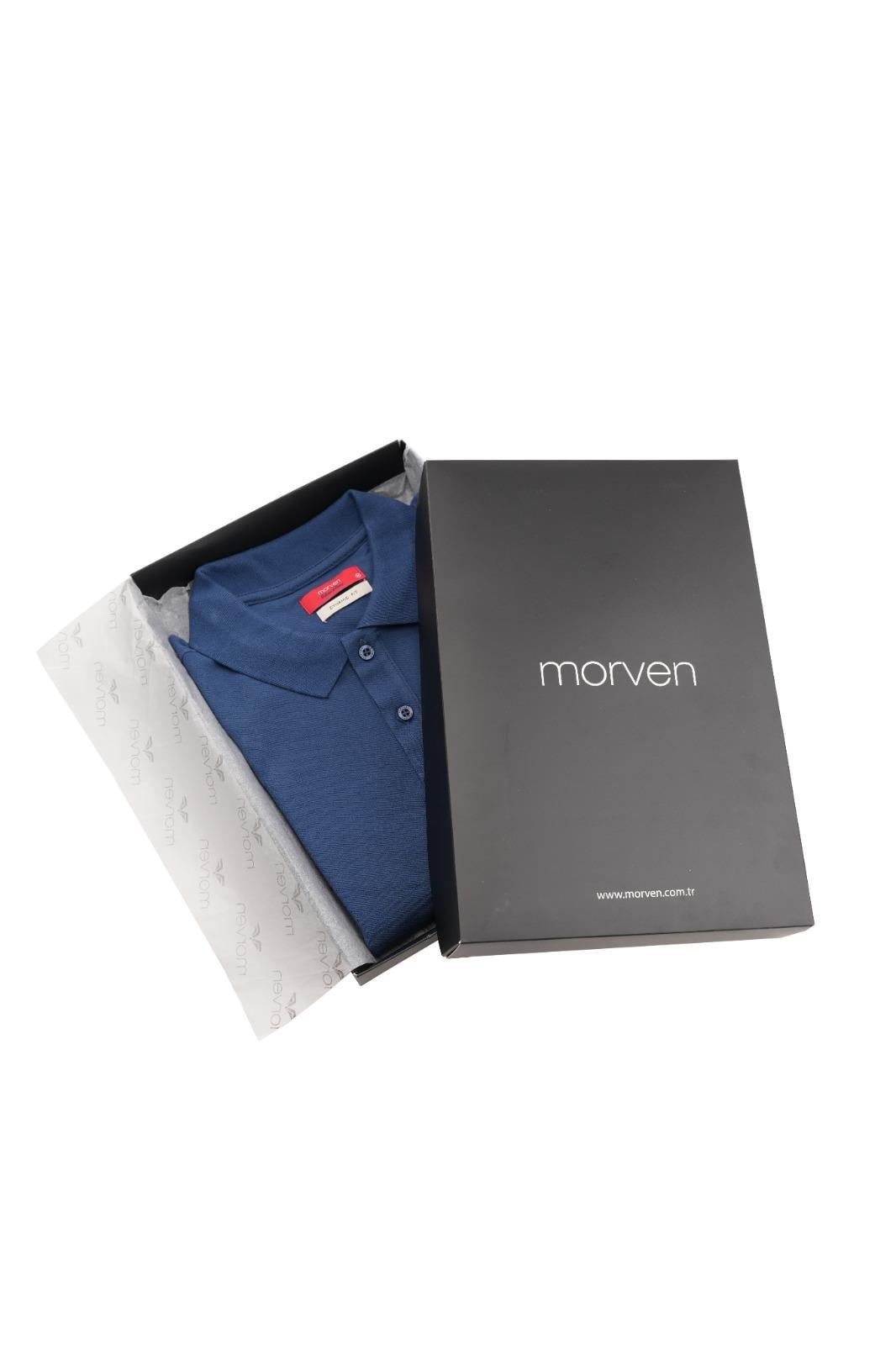 Marine Basic Düz %100 Pamuk Rahat Kesim Kısa Kollu HEDİYE KUTULU Polo Yaka Erkek Tişört