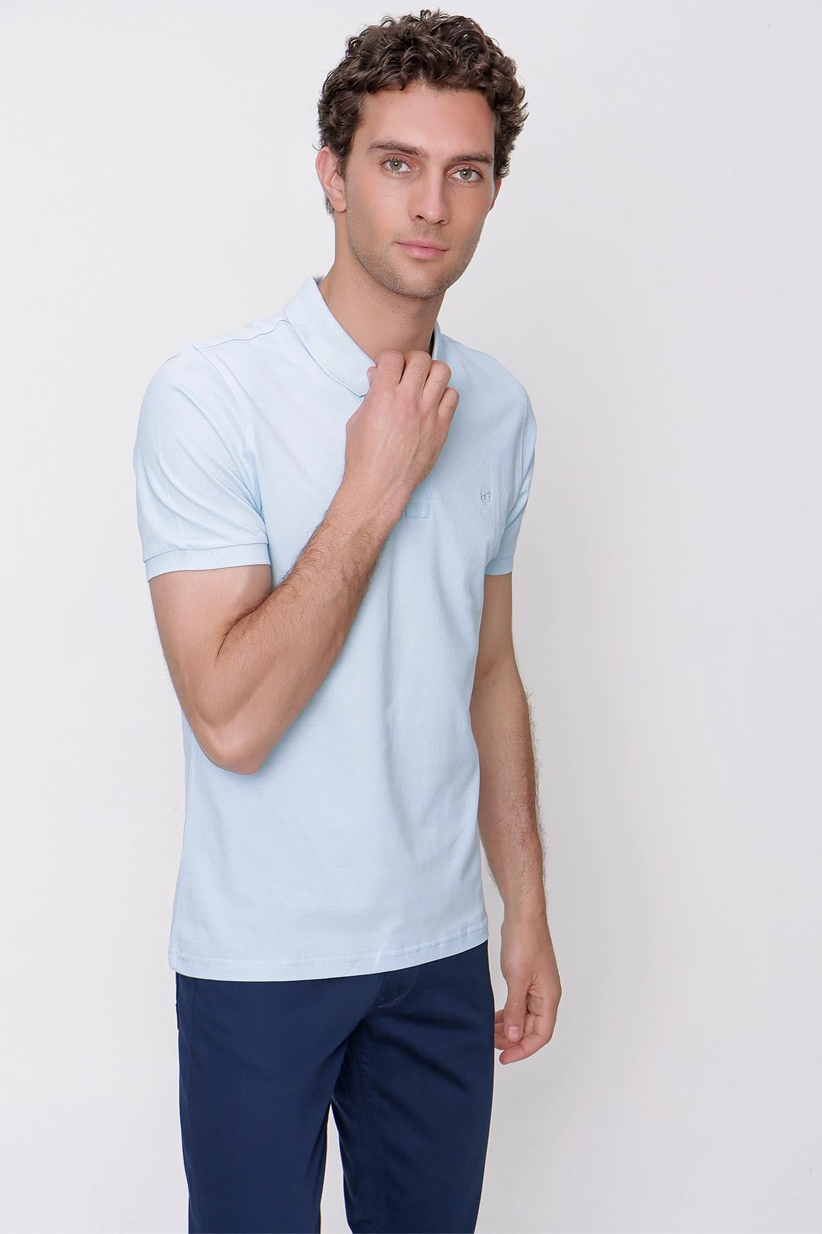 Morven Erkek A. MAVİ Basic Polo Yaka Dynamic Fit T-Shirt