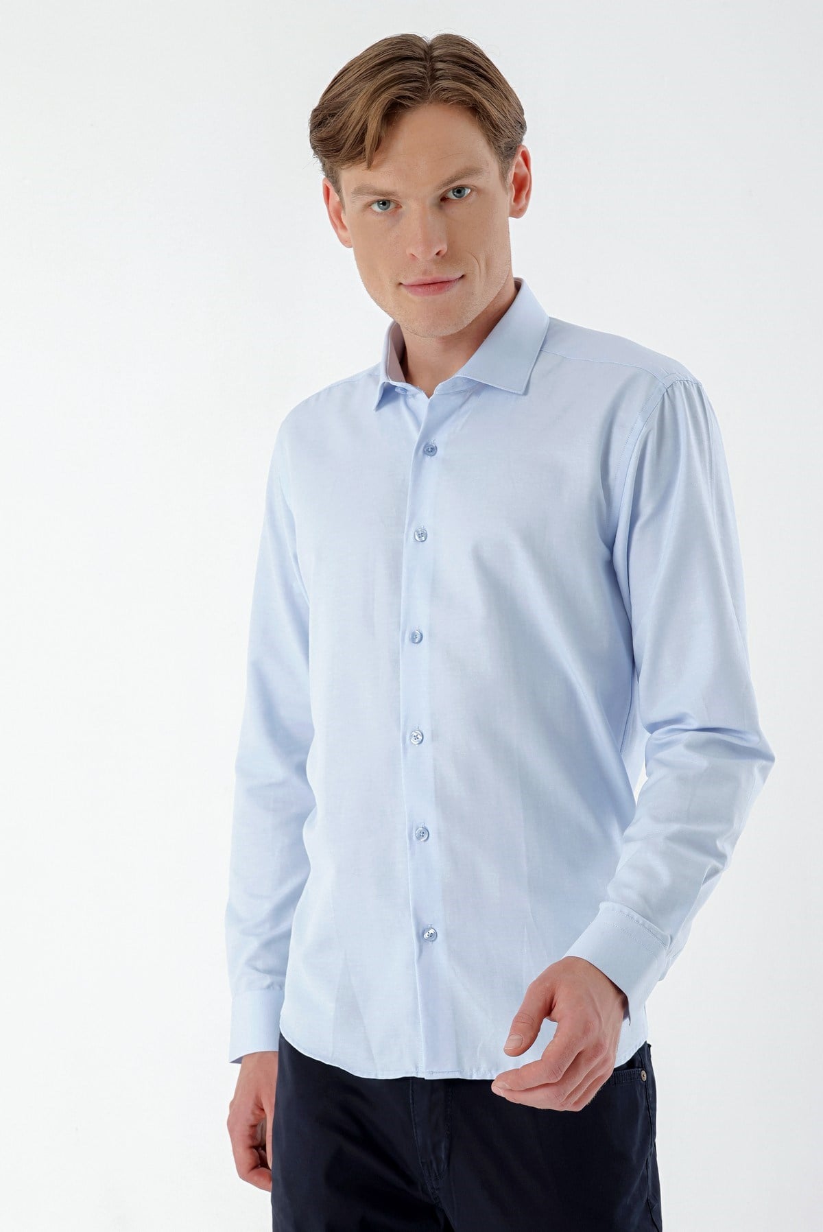 Morven Erkek A. MAVİ Şamre Trend Slim Fit Gömlek