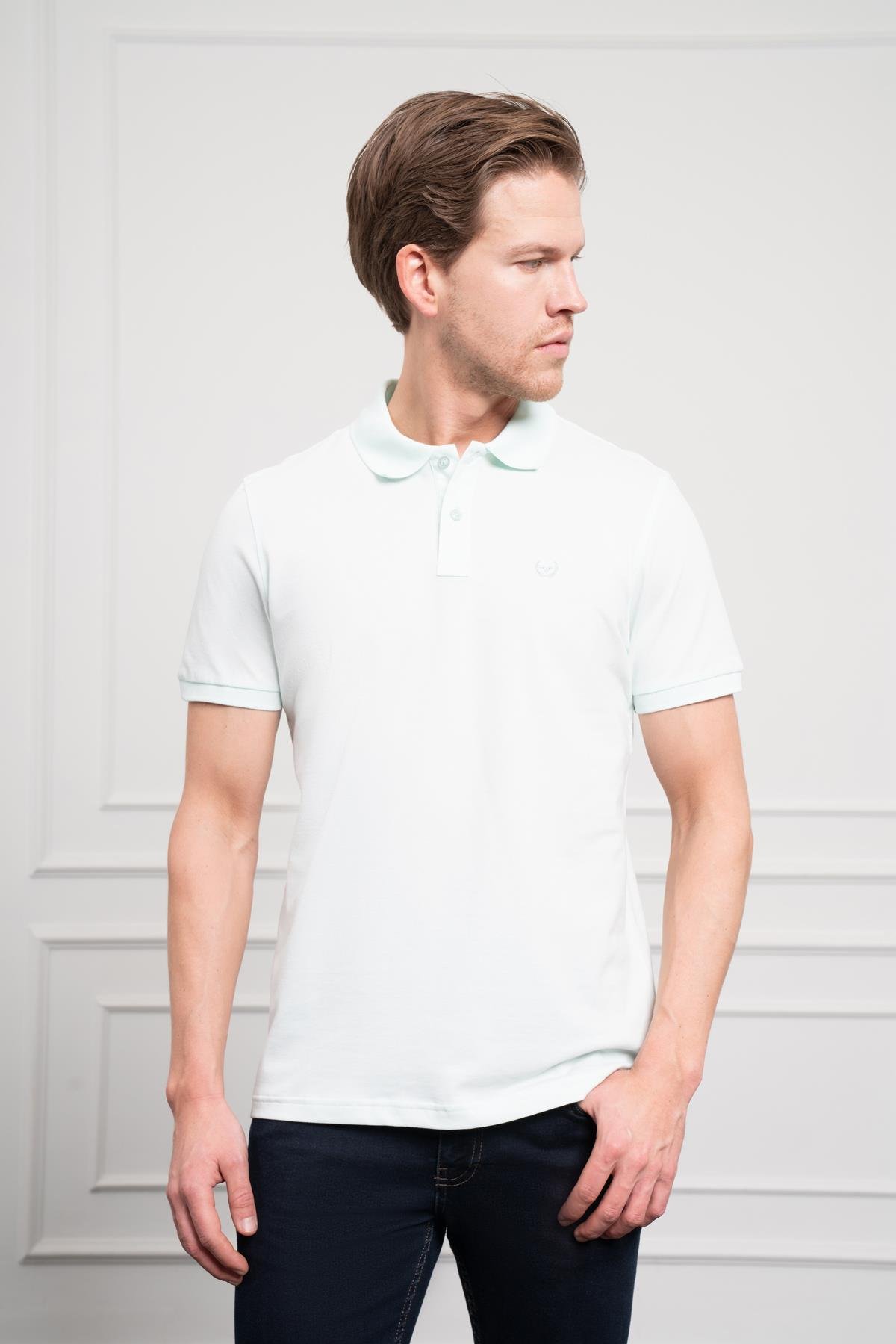 Morven Erkek A. MAVİ Basic Polo Yaka Dynamic Fit T-Shirt
