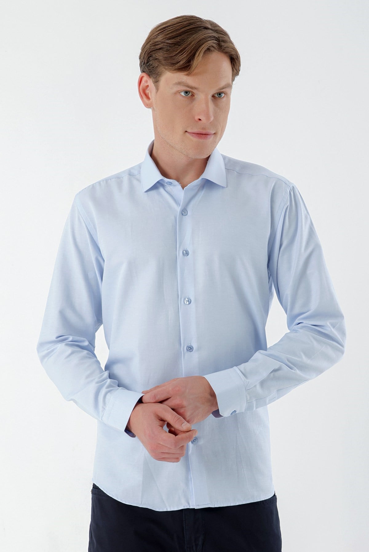 Morven Erkek A. MAVİ Şamre Trend Slim Fit Gömlek