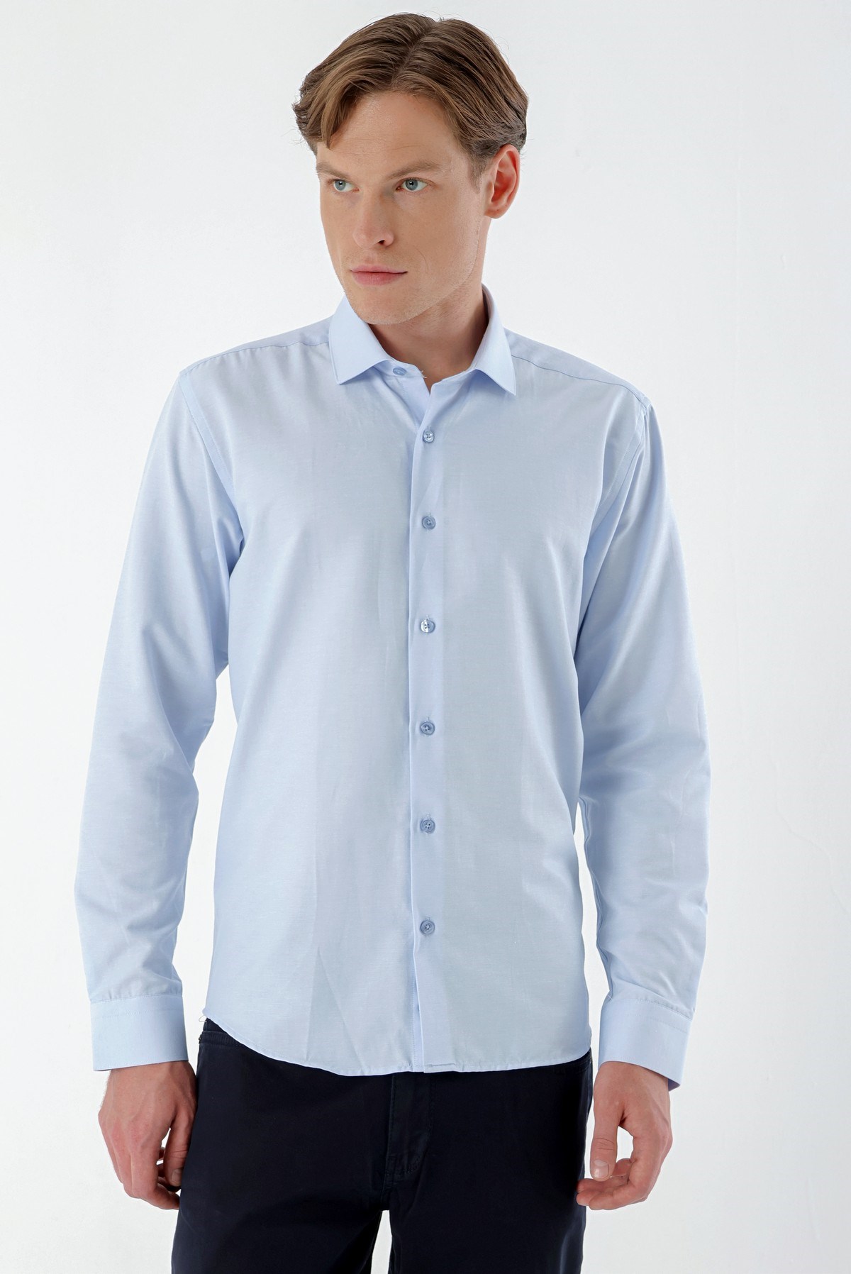 Morven Erkek A. MAVİ Şamre Trend Slim Fit Gömlek