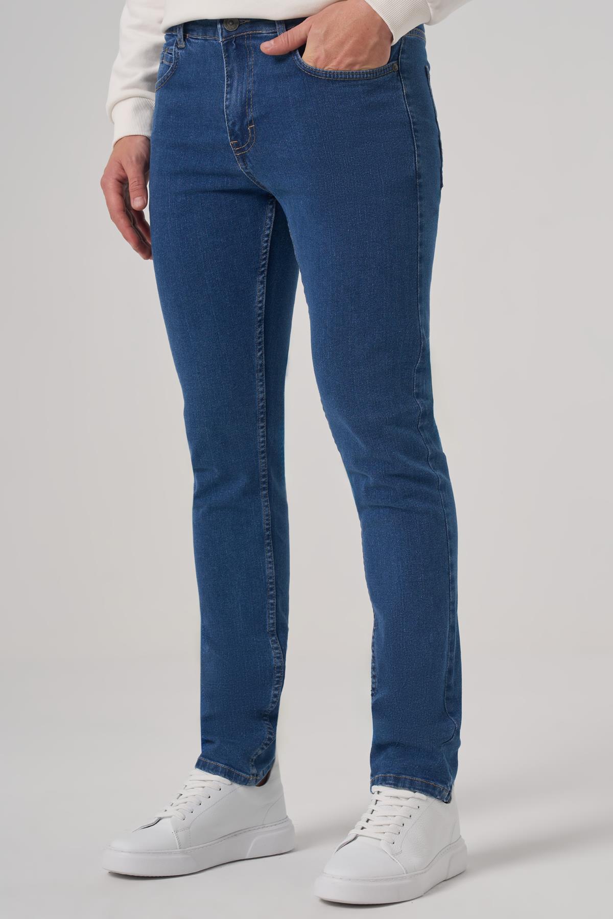 Morven Erkek A. MAVİ Denim 5 Cep Slim Fit Jean Kot Pantolon