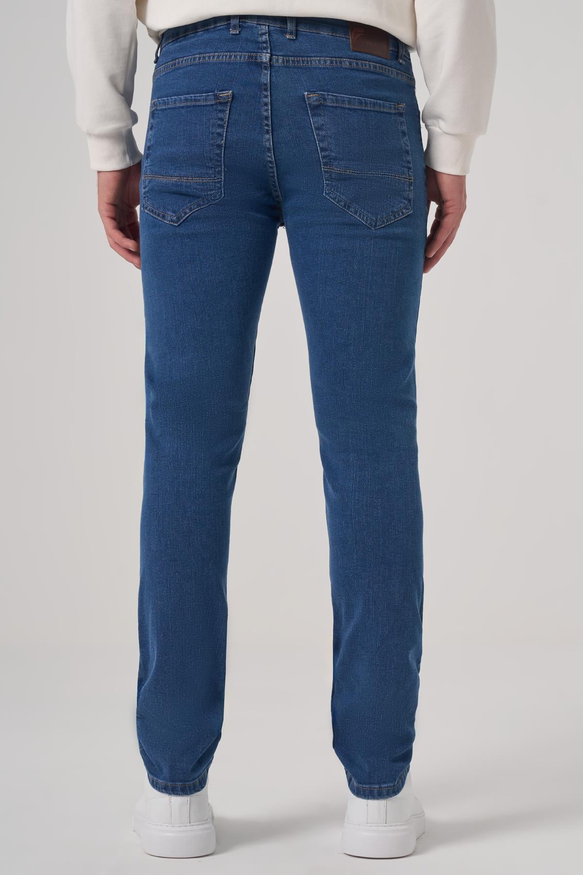 Morven Erkek A. MAVİ Denim 5 Cep Slim Fit Jean Kot Pantolon