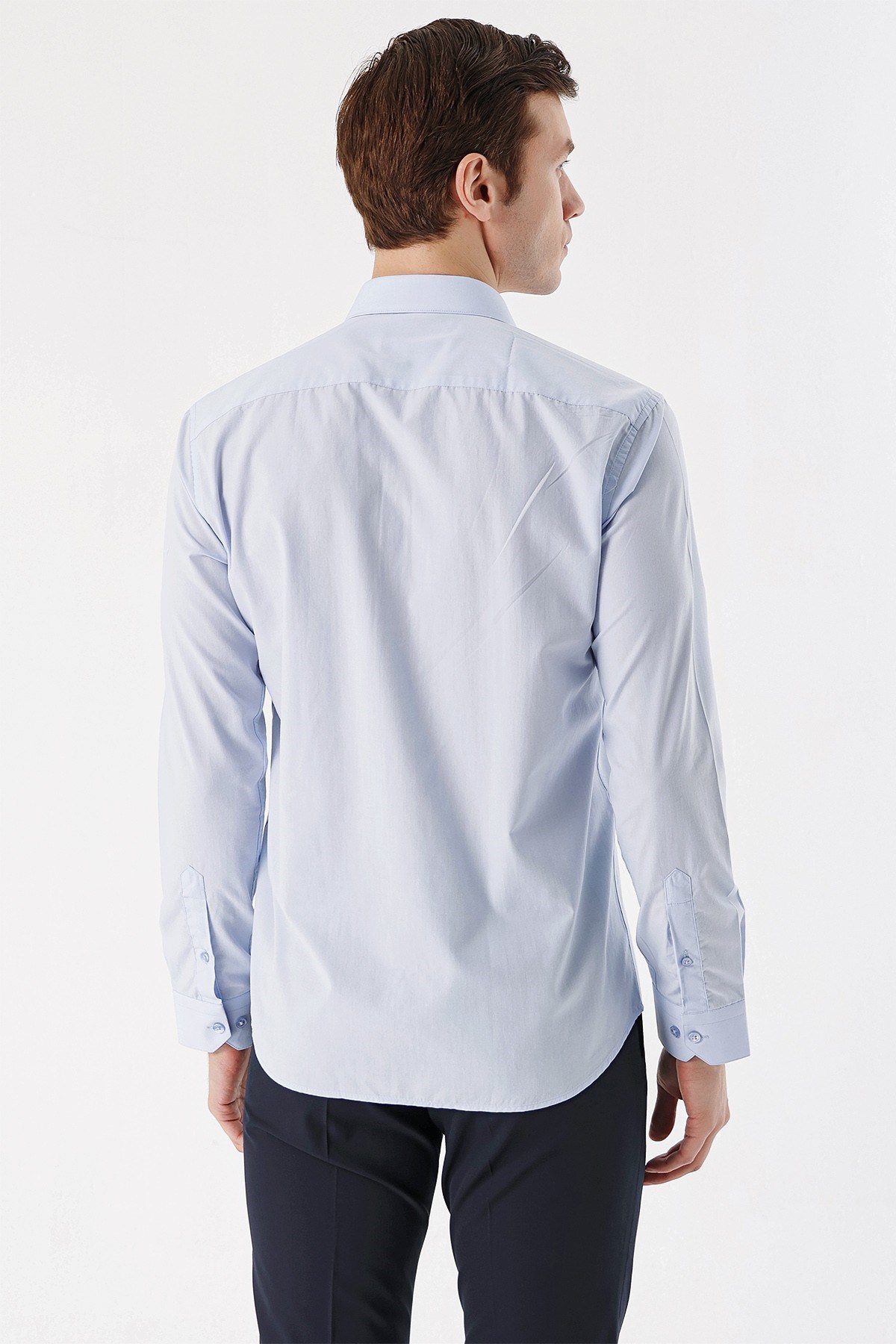 Morven Erkek A. MAVİ Basic Slim Fit Gömlek