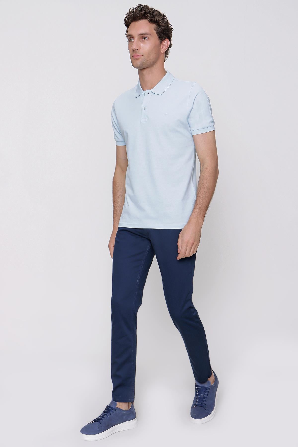 Morven Erkek A. MAVİ Basic Polo Yaka Dynamic Fit T-Shirt