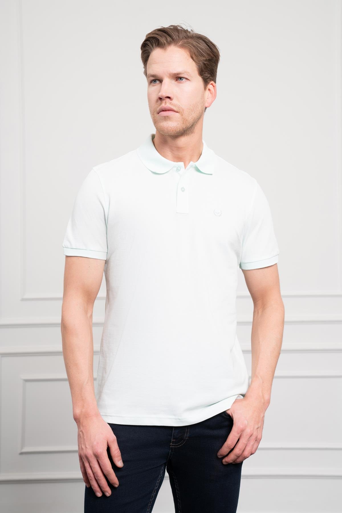 Morven Erkek A. MAVİ Basic Polo Yaka Dynamic Fit T-Shirt