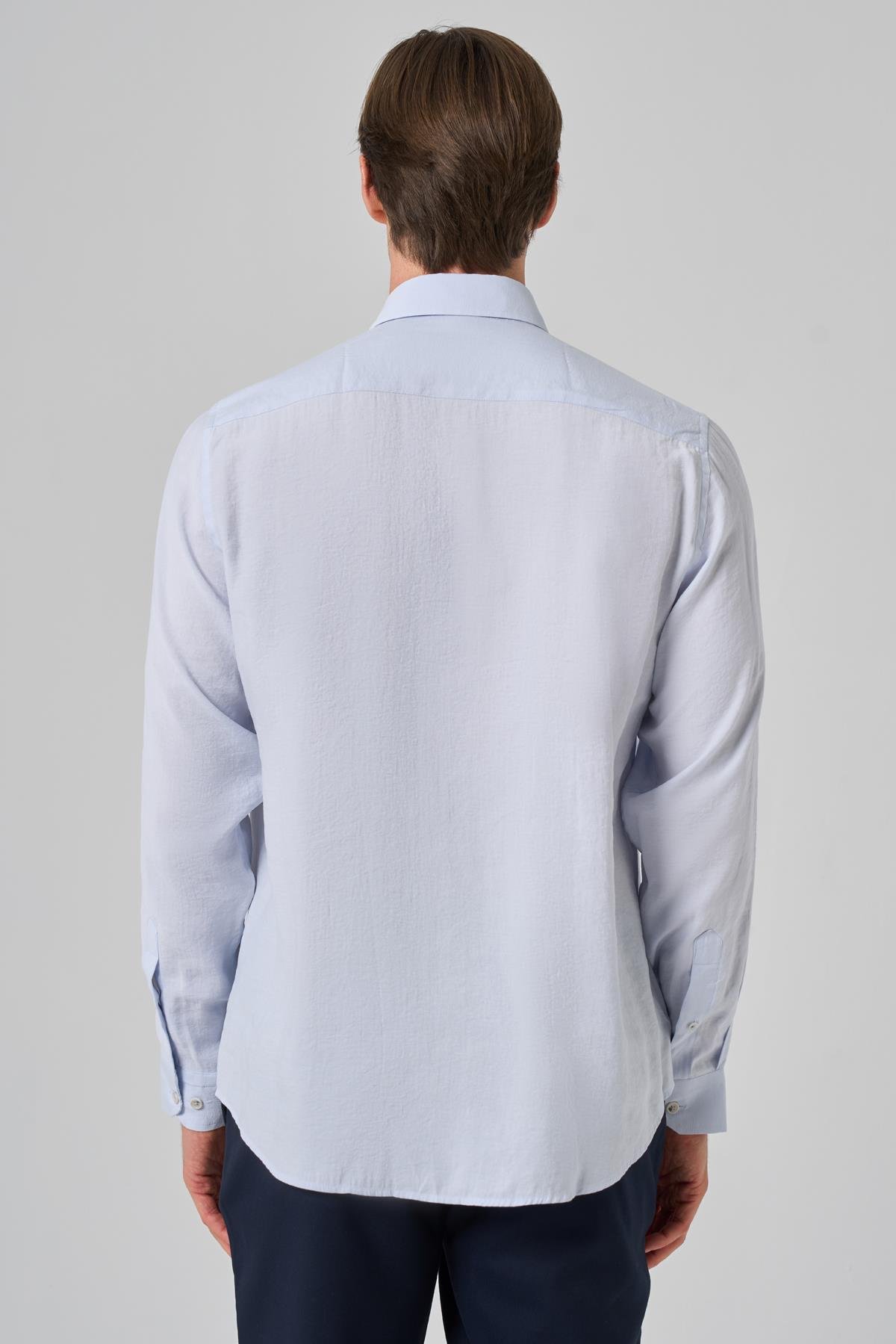 Morven Erkek A. MAVİ Dynamic Fit Düğmeli Yaka Modal Gömlek