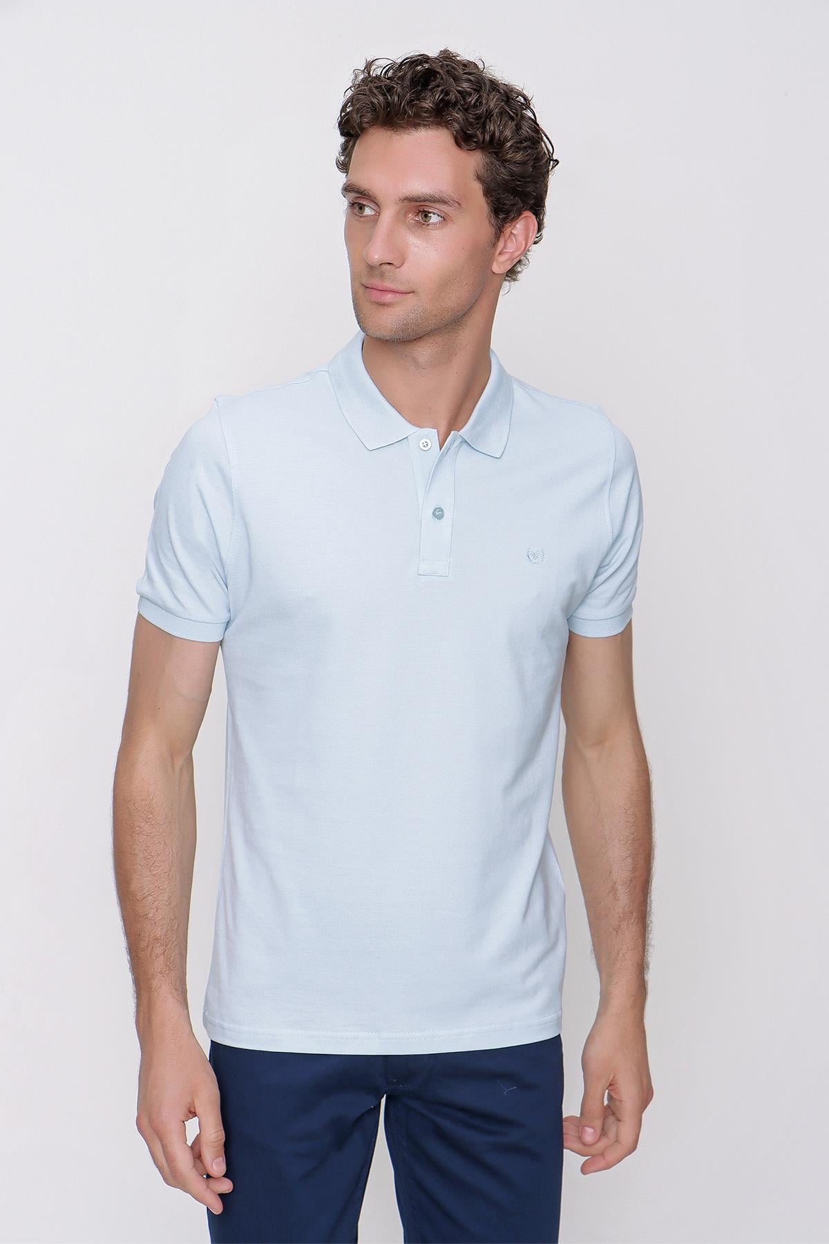 Morven Erkek A. MAVİ Basic Polo Yaka Dynamic Fit T-Shirt