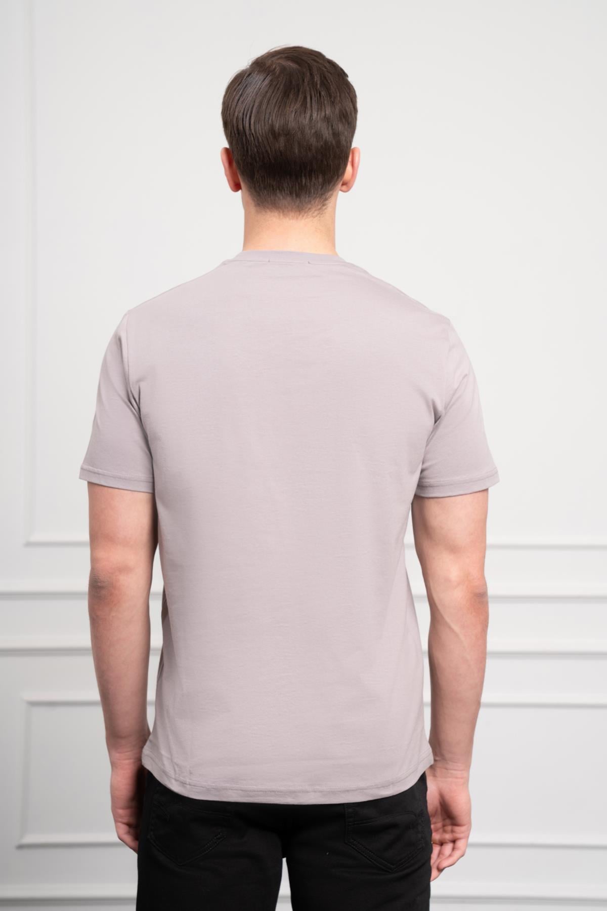 Morven Erkek AÇIK GRİ Basic Bisiklet Yaka Dynamic Fit Pamuk T-Shirt