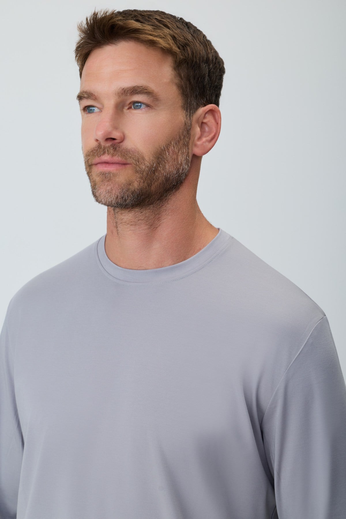 Morven Erkek AÇIK GRİ Bisiklet Yaka Rayon Sweatshirt