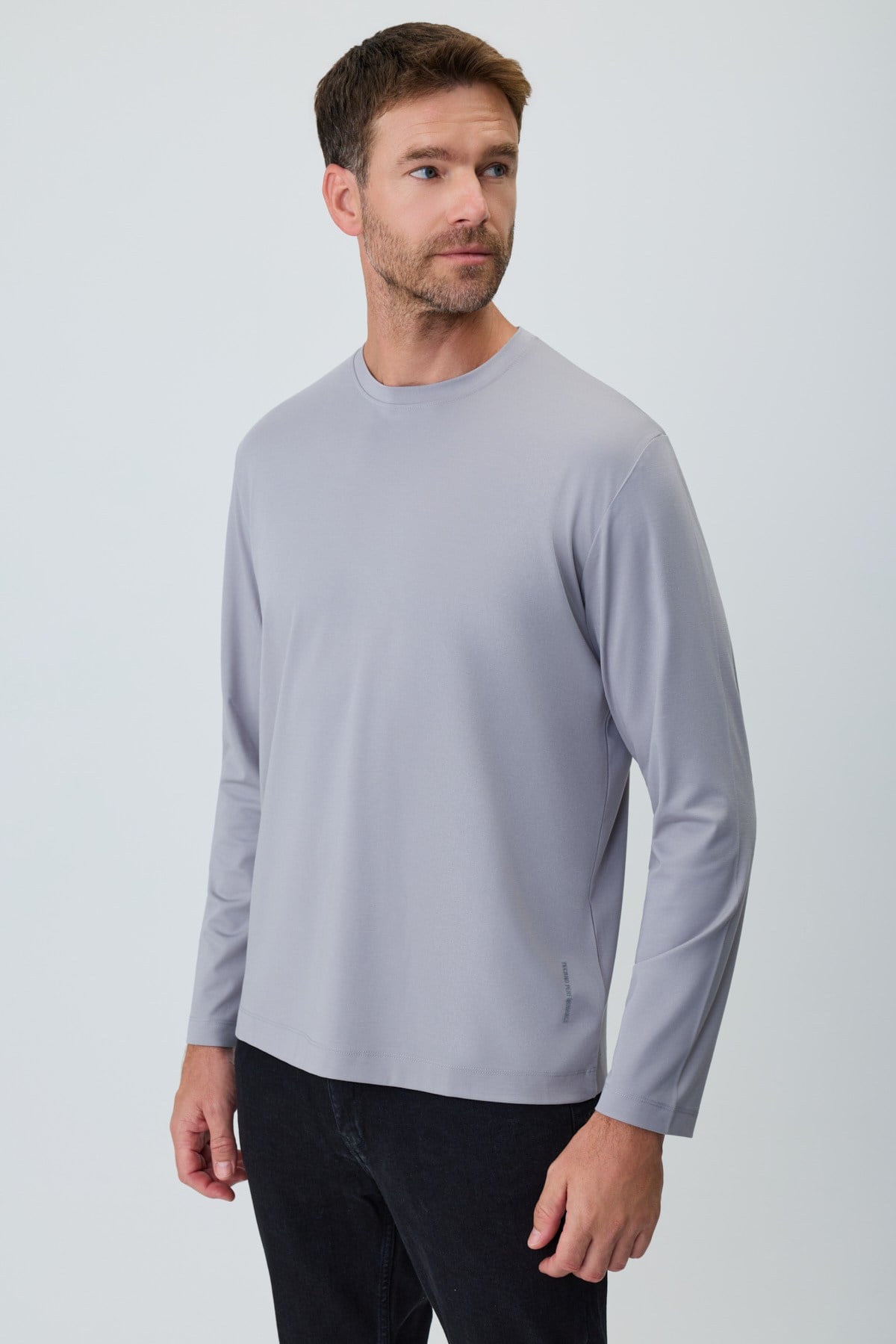 Morven Erkek AÇIK GRİ Bisiklet Yaka Rayon Sweatshirt
