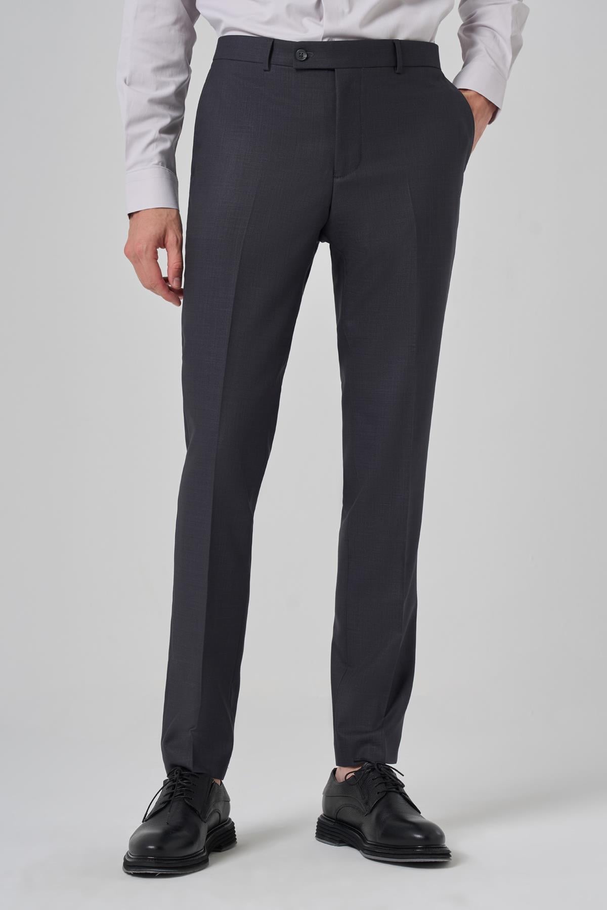 Morven Erkek Antrasit Klasik Slim Fit Dar Kesim Pantolon