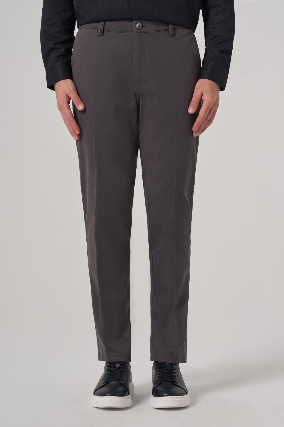 Morven Erkek Antrasit Pamuk Trend Dynamic Fit Chino Pantolon