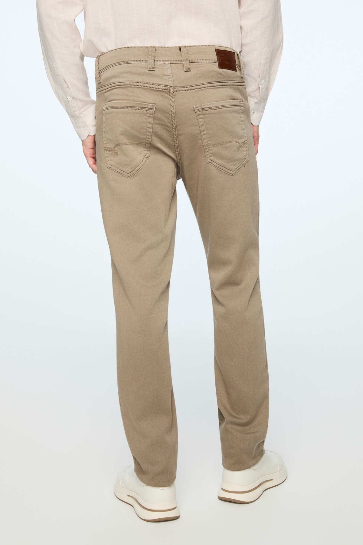 Morven Erkek Bej Denim 5 Cep Dynamic Fit Jean Kot Pantolon