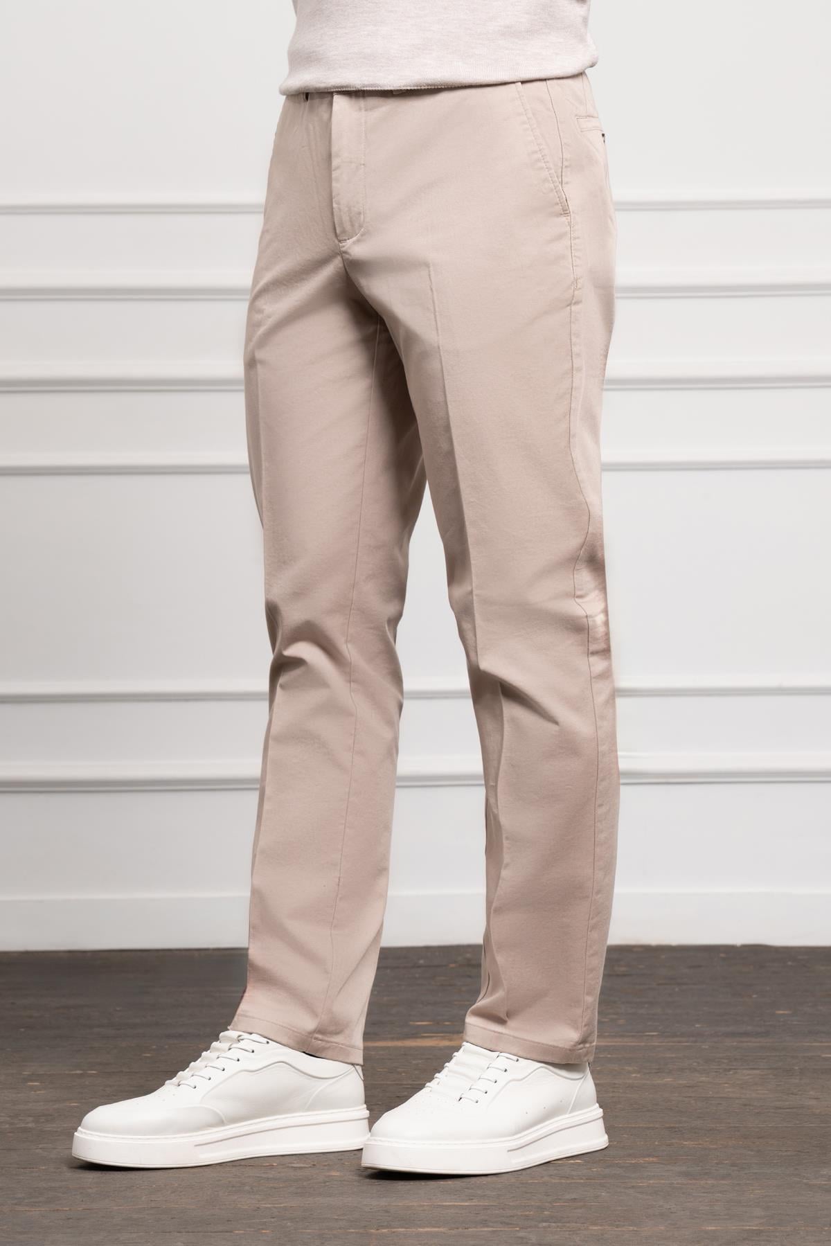 Morven Erkek Bej Dynamic Fit Chino Pantolon