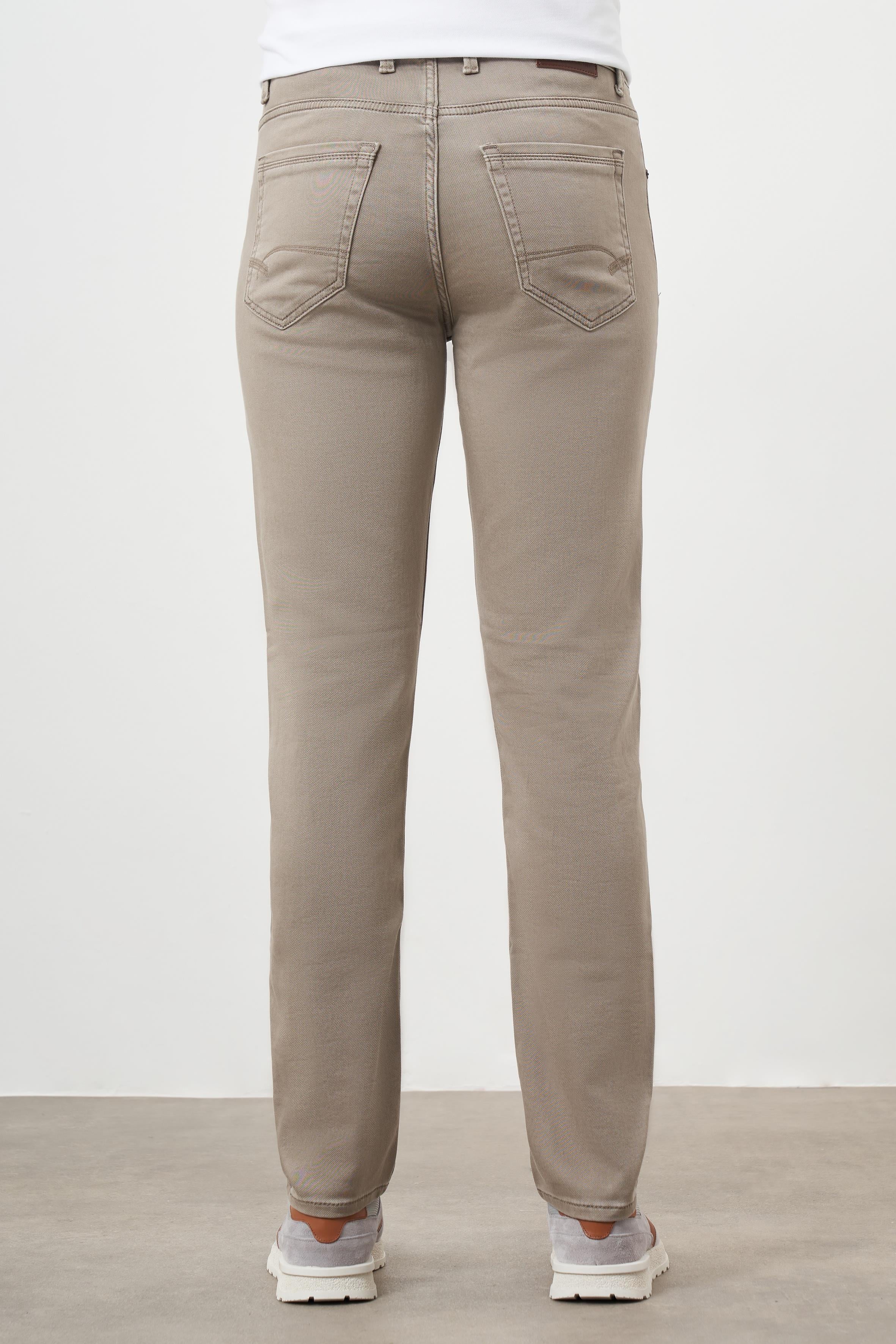 Morven Erkek Bej Mevsimlik Pamuk 5 Cep Dynamic Fit Jean Pantolon