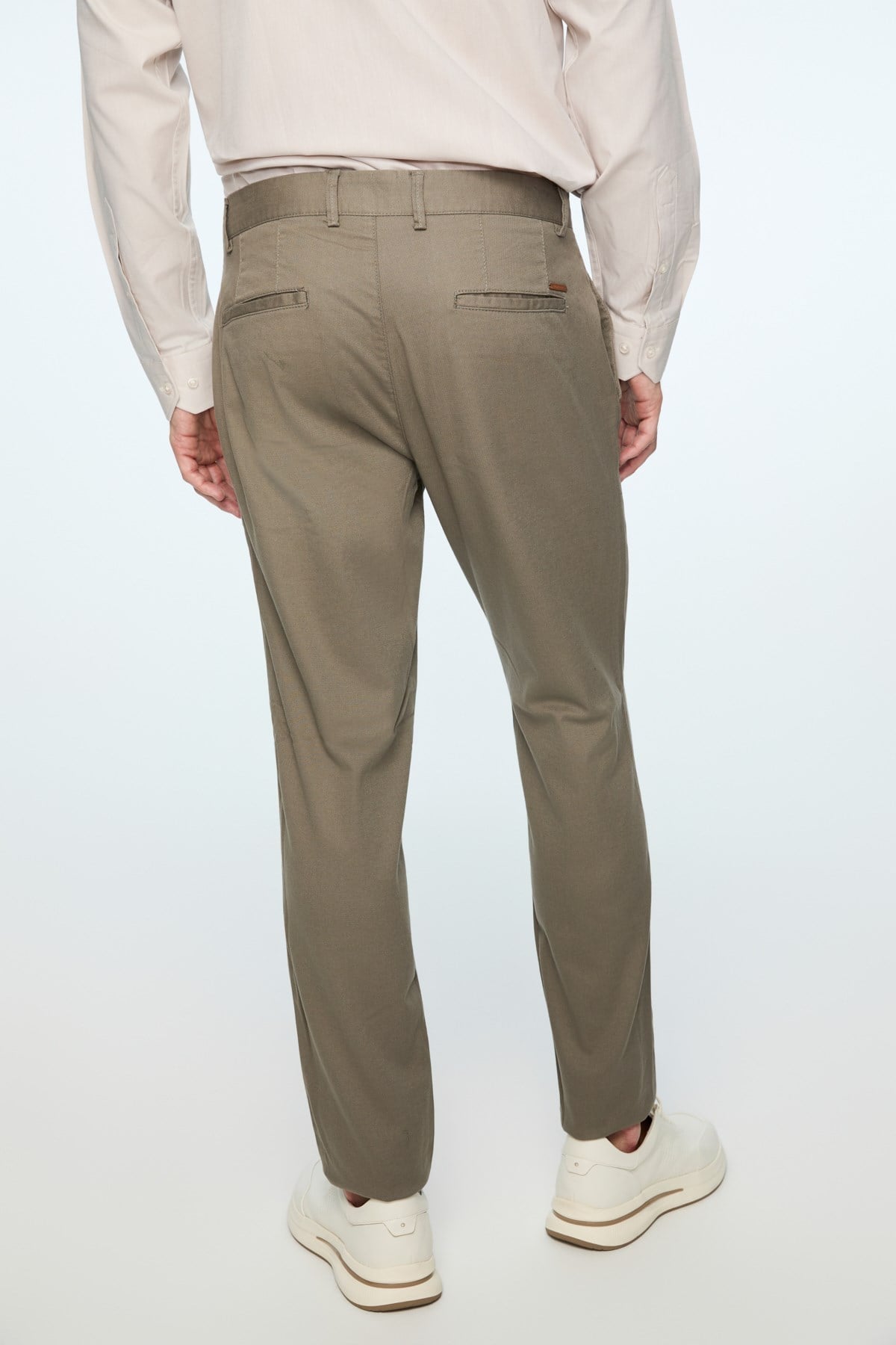 Morven Erkek Çağla Yeşili Pamuk Trend Düz Slim Fit Chino Pantolon