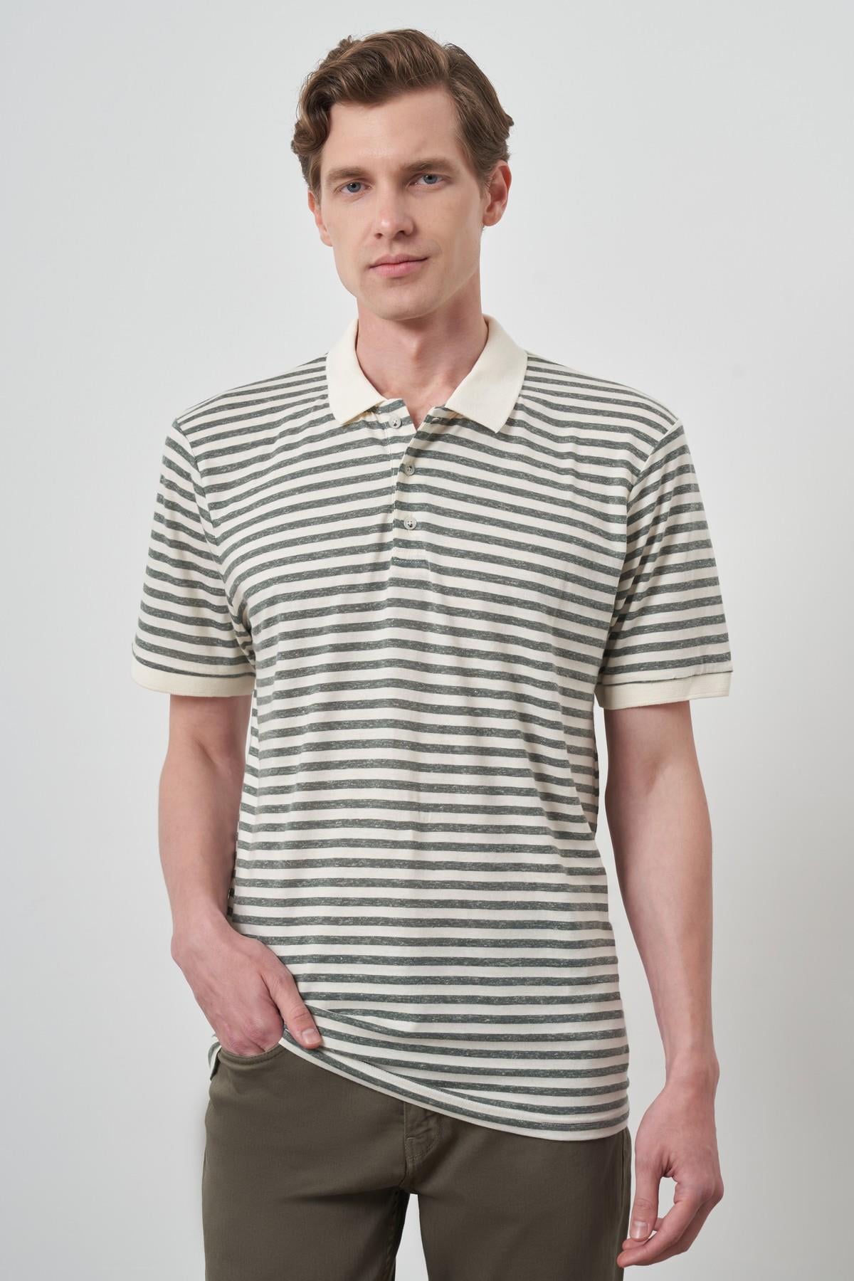 Morven Erkek Çağla Yeşili Trend  Polo Yaka T-Shirt