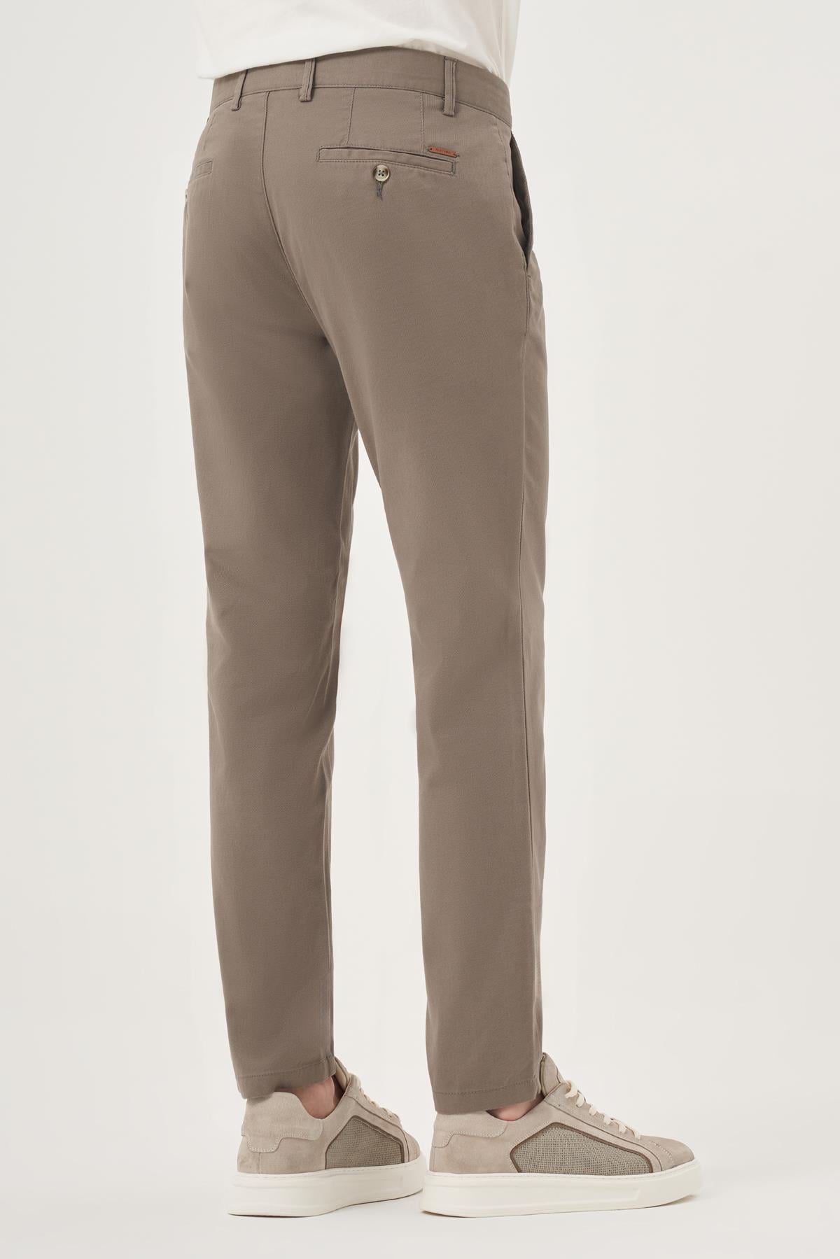 Morven Erkek Çağla Yeşili Yazlık Pamuk Yan Cep Slim Fit Chino Pantolon