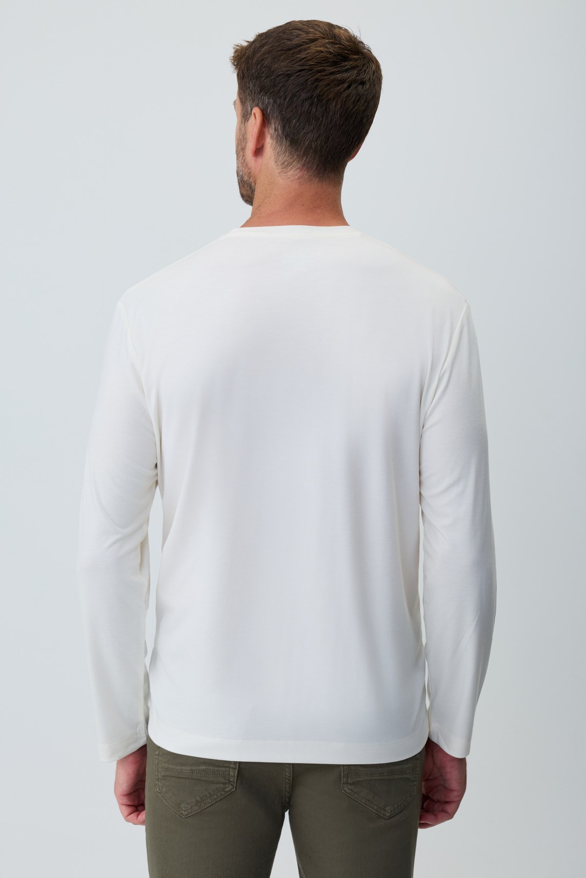 Morven Erkek Ekru Bisiklet Yaka Rayon Sweatshirt