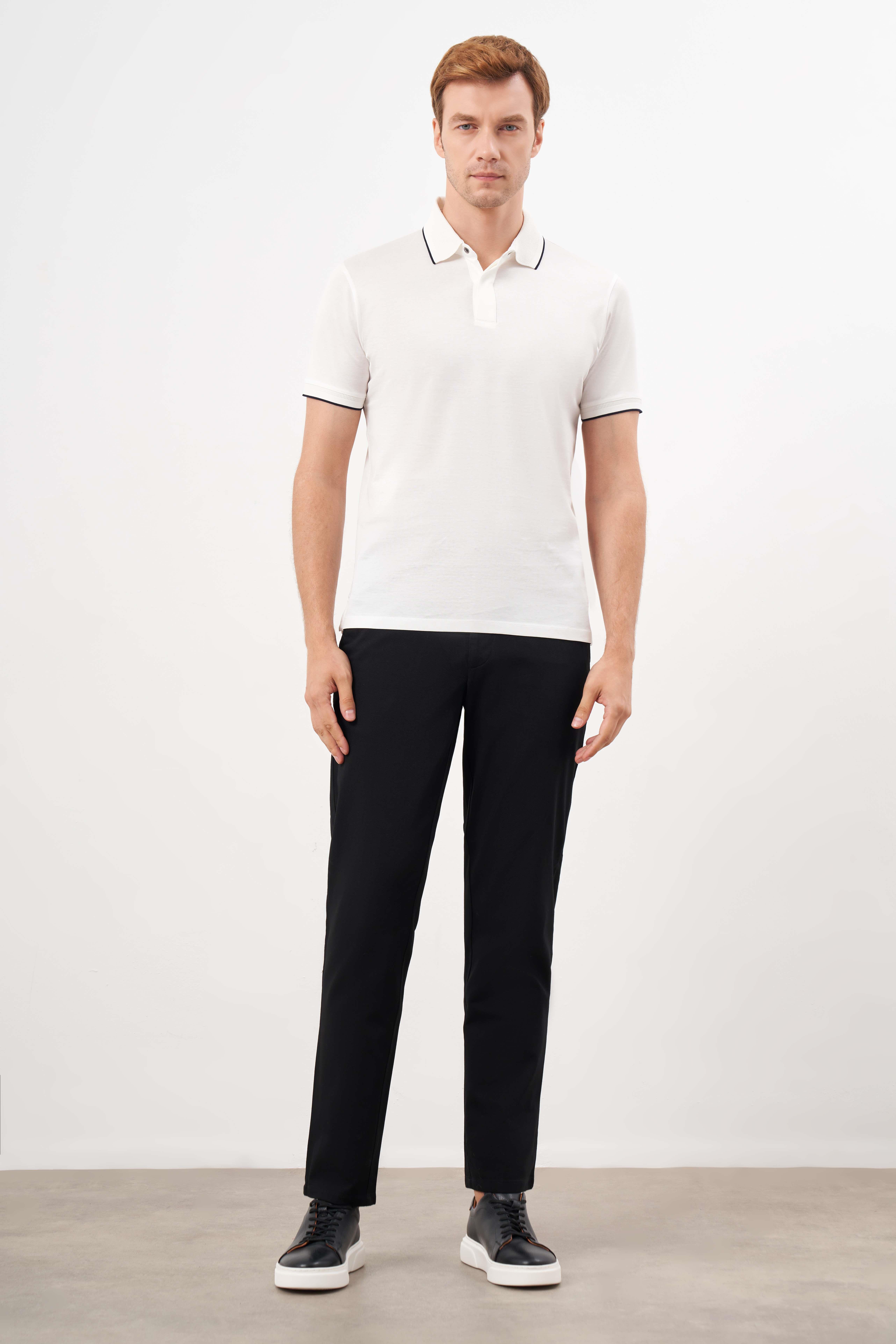 Morven Erkek Ekru Trend Polo Yaka Dynamic Fit T-Shirt