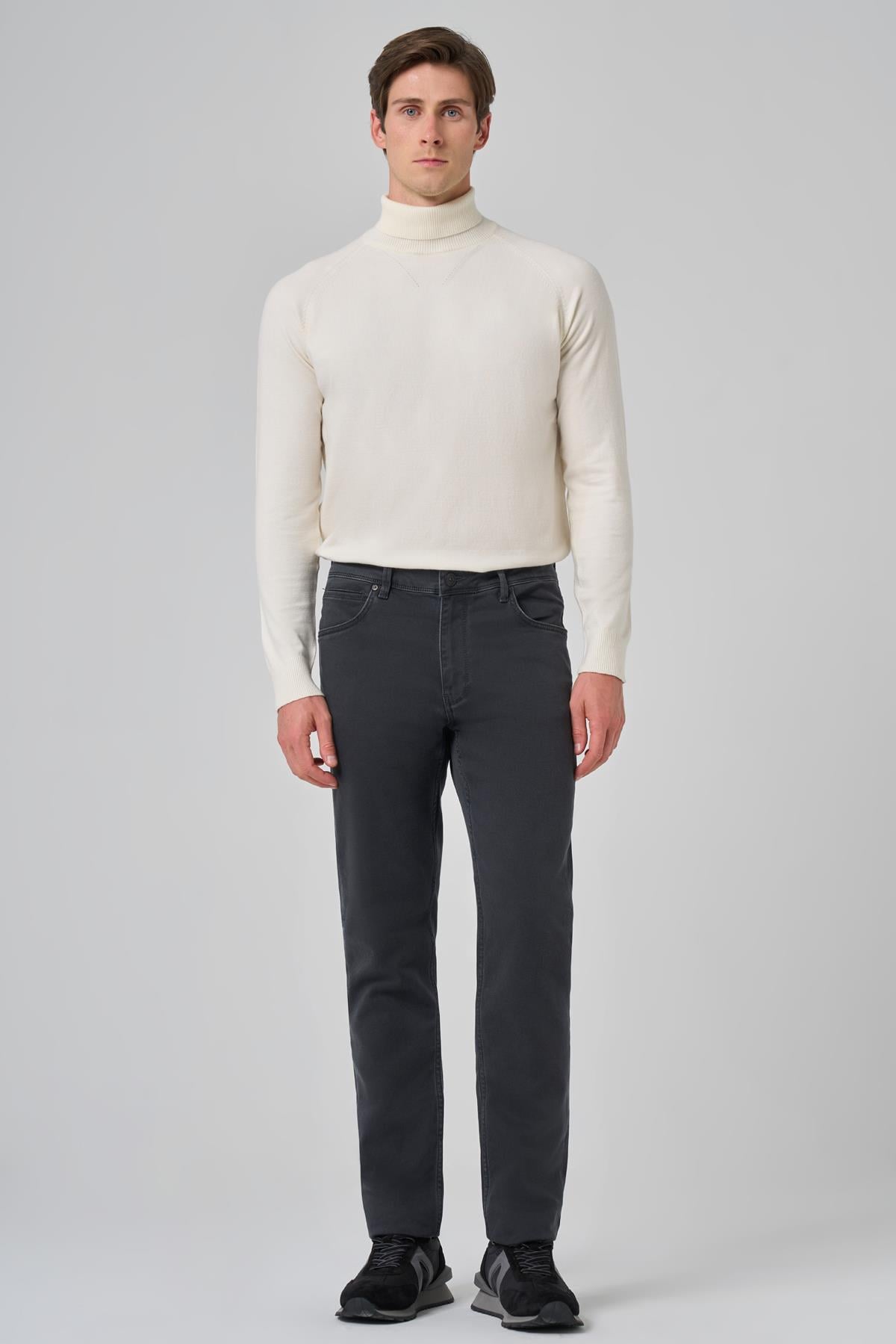 Morven Erkek Füme Denim 5 Cep Dynamic Fit Jean Kot Pantolon