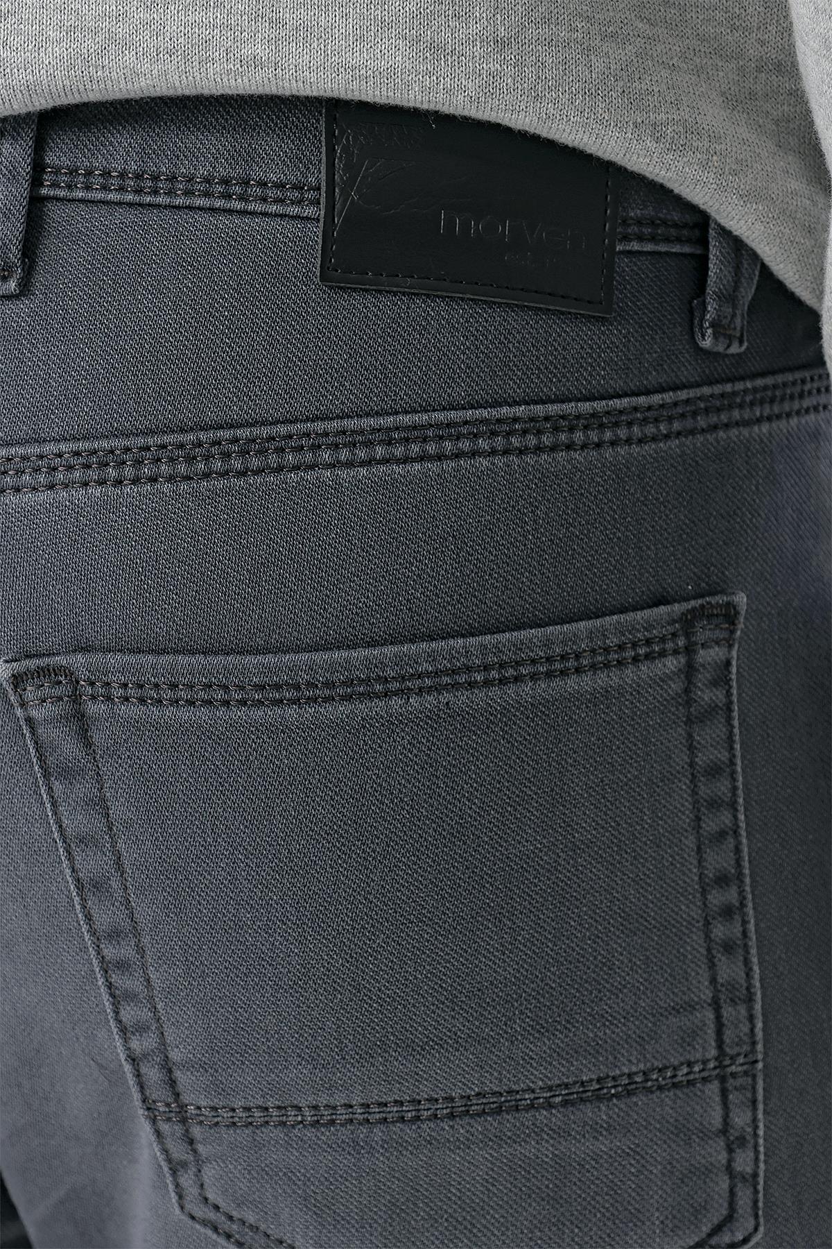 Morven Erkek Füme Mevsimlik Pamuk 5 Cep Slim Fit Jean Pantolon