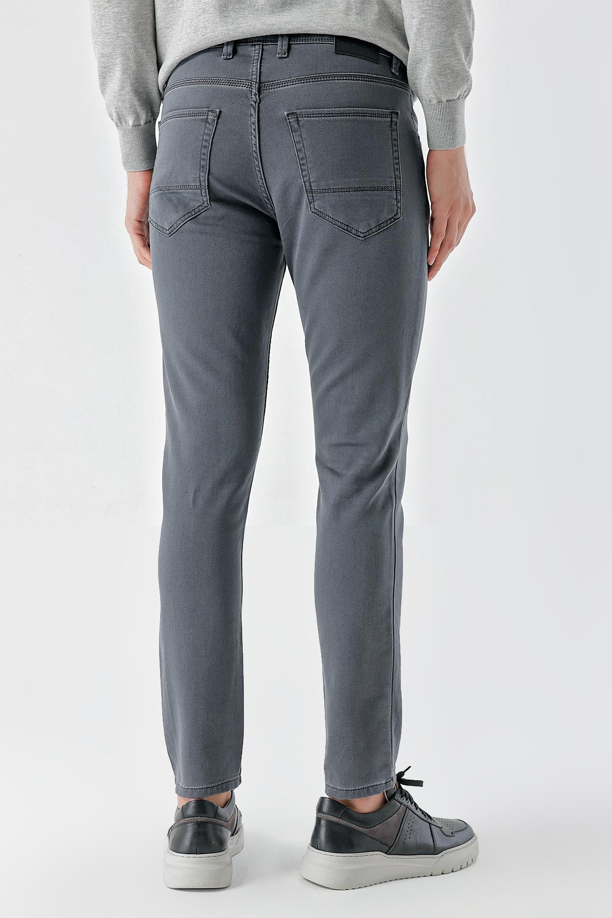 Morven Erkek Füme Mevsimlik Pamuk 5 Cep Slim Fit Jean Pantolon