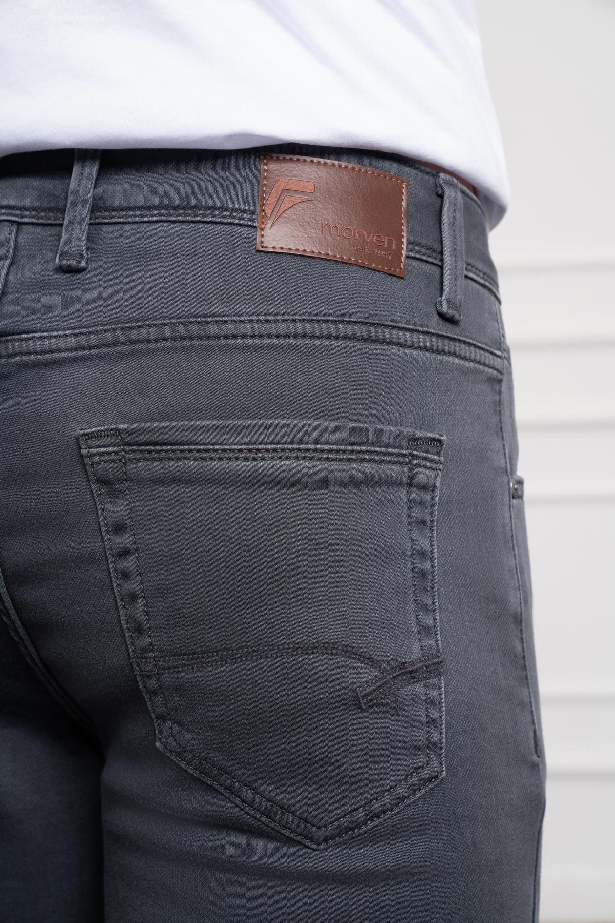 Morven Erkek Füme Mevsimlik Pamuk 5 Cep Dynamic Fit Jean Pantolon