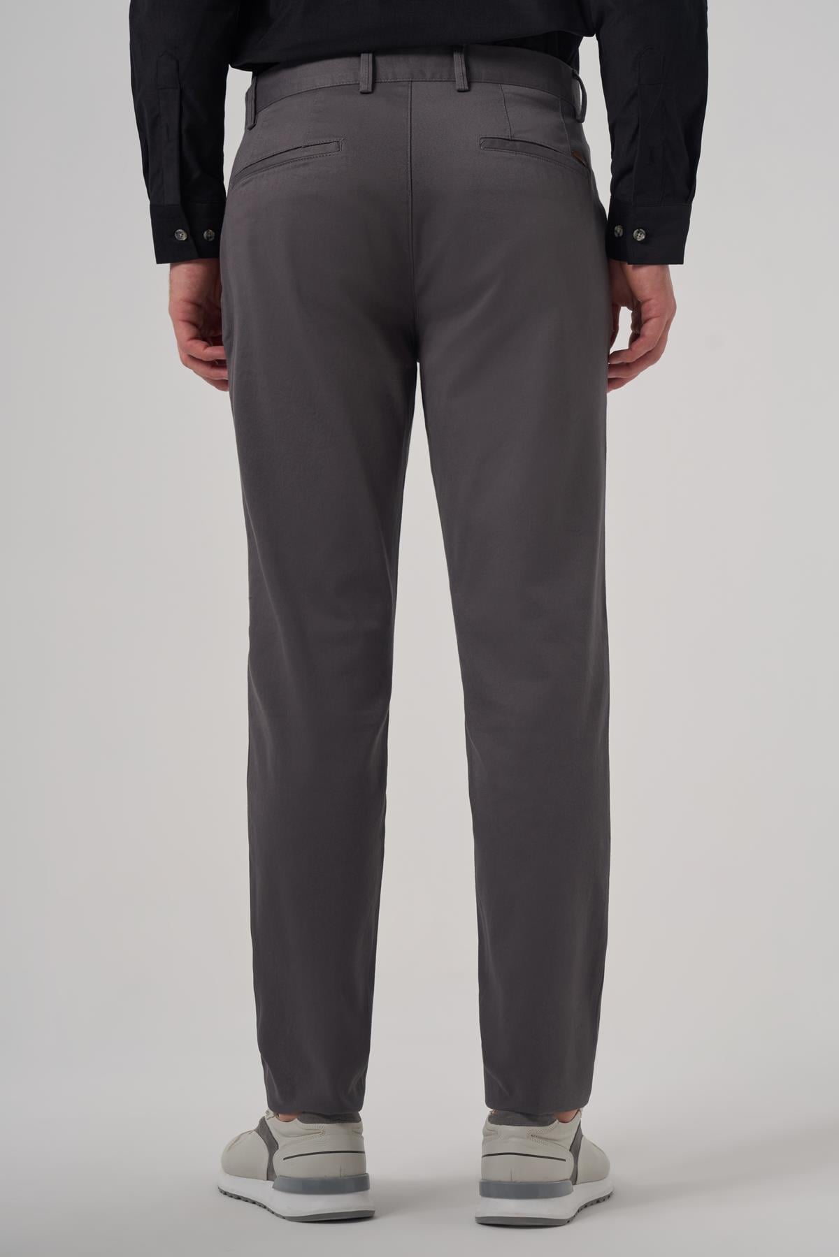 Morven Erkek Füme Pamuk Trend Slim Fit Chino Pantolon