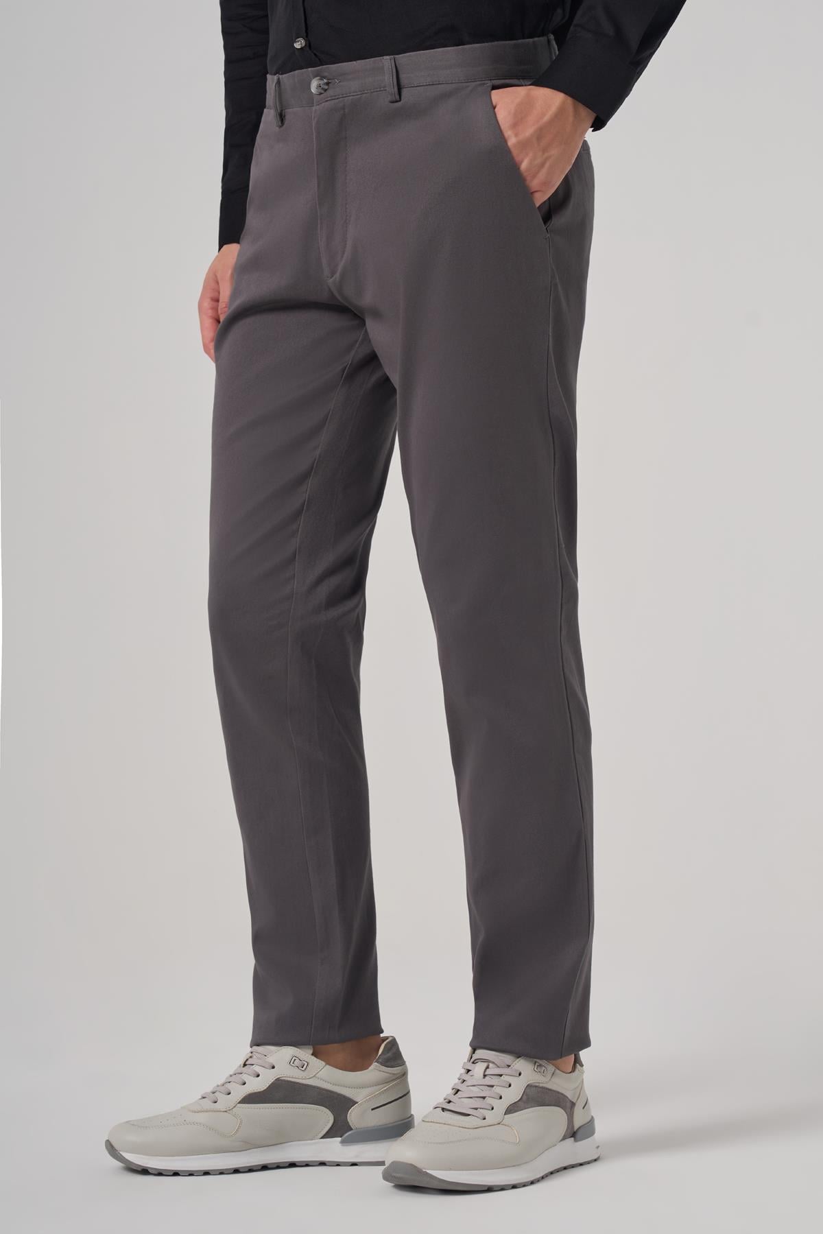 Morven Erkek Füme Pamuk Trend Slim Fit Chino Pantolon