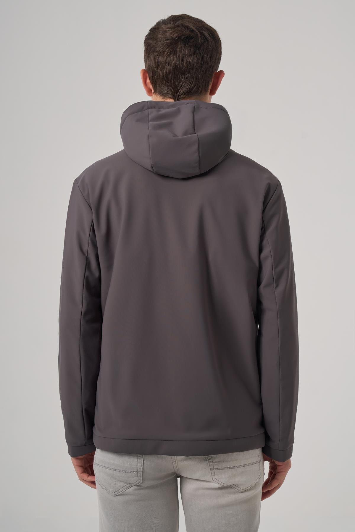 Morven Erkek Füme Trend Çift Taraflı Kapüşonlu Mont