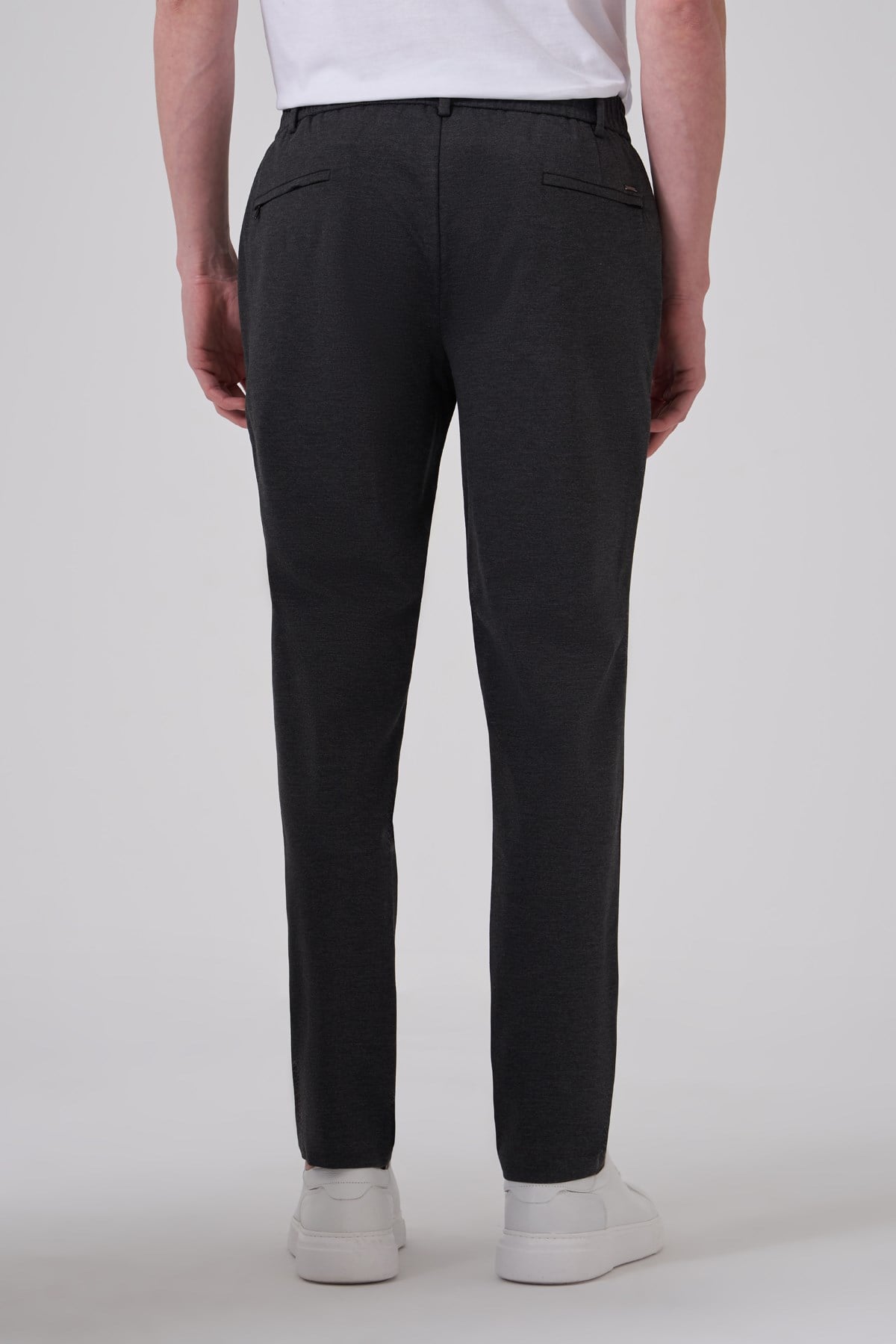 Morven Erkek Füme Trend Düz Tam Lastikli Slim Fit Pantolon