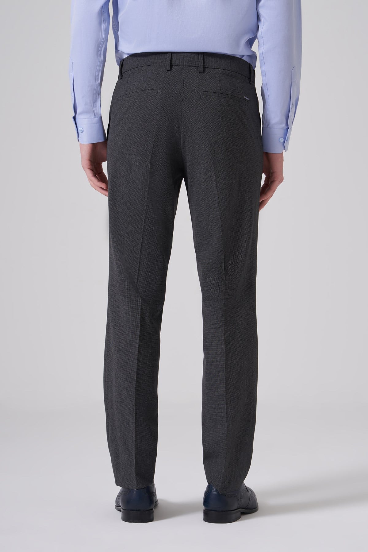 Morven Erkek Füme Yünlü Trend Desenli Dynamic Fit Pantolon