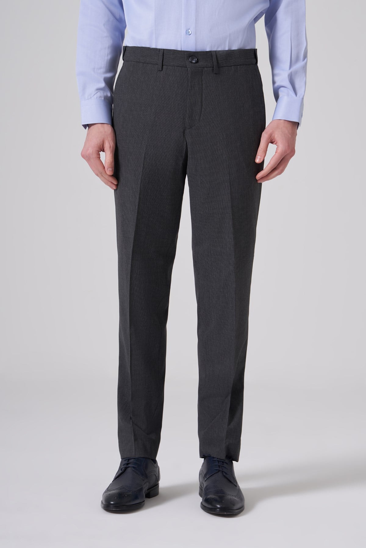 Morven Erkek Füme Yünlü Trend Desenli Dynamic Fit Pantolon