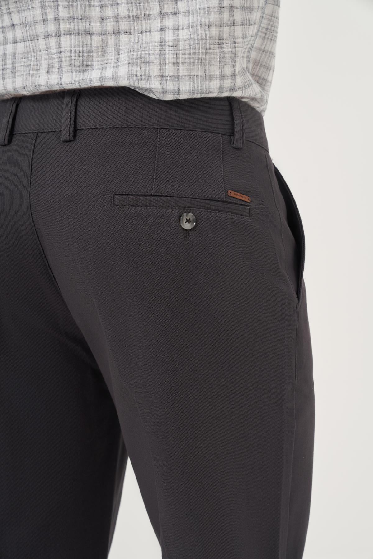 Morven Erkek Gri Chino Dynamic Fit Kışlık Pantolon