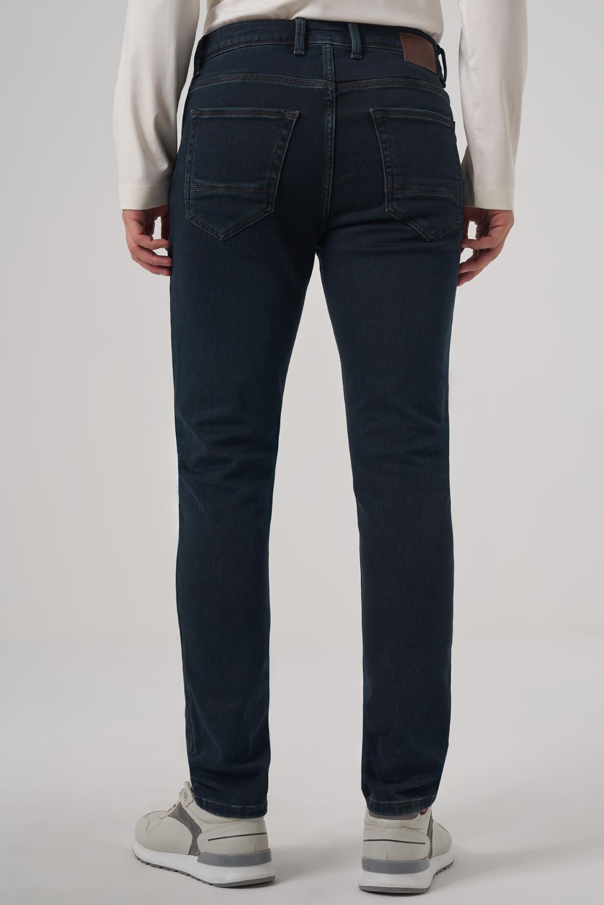 Morven Erkek Haki Denim 5 Cep Slim Fit Jean Kot Pantolon