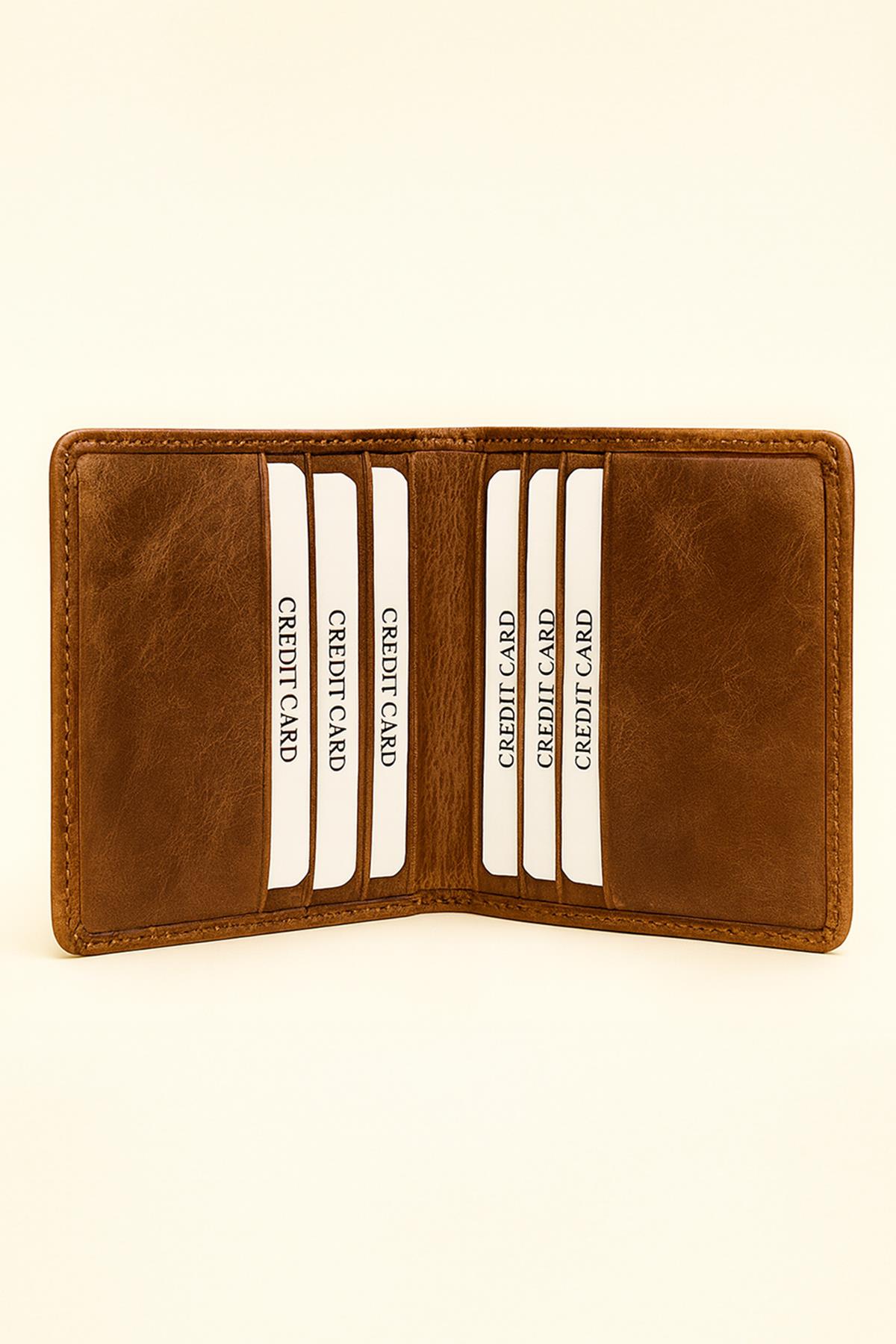 Morven Erkek KAHVE %100 Deri Cüzdan Kartlık